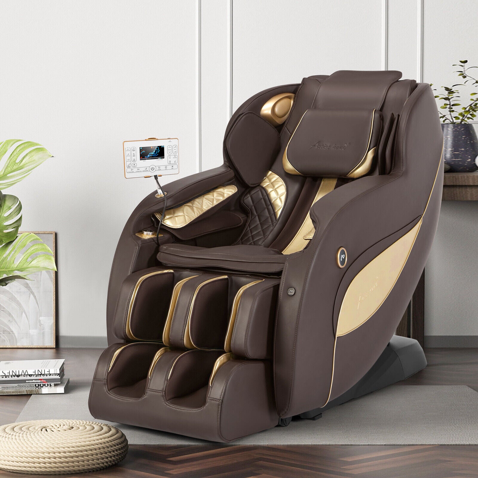 #2002 Massage Chair, 12 Modes, Bluetooth, Body Scan, Foot Roller & Airbags Massage, AI Voice Control