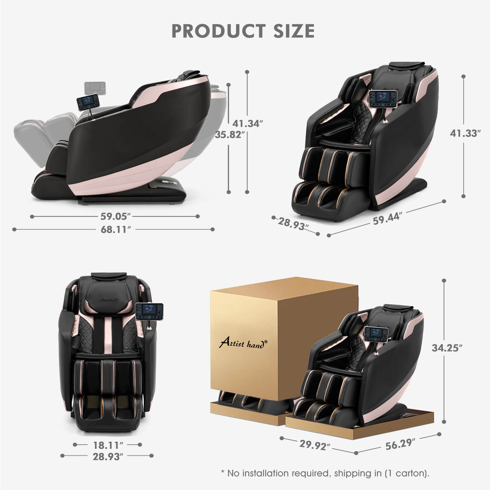 #2012 Full Body Zero Gravity Massage Chair with Dual Core S-Track, Adjustable Airbag Compression, 2-Level Recline, and Back & Calf Heating