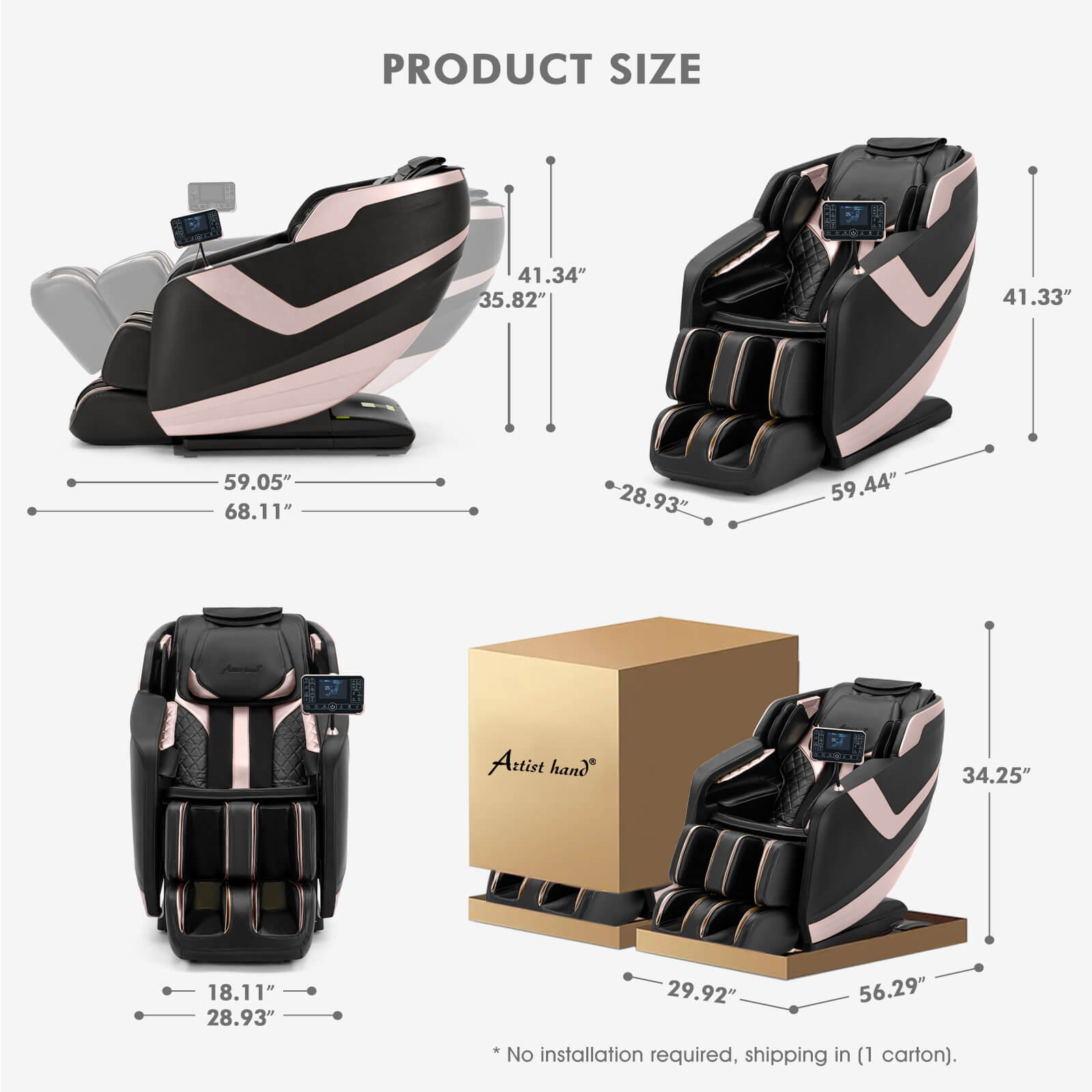 #2013 Full Body Zero Gravity Massage Chair with Dual Core S-Track, Adjustable Airbag Compression, 2-Level Recline, and Back & Calf Heating