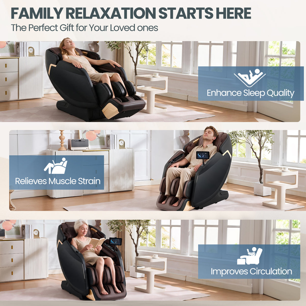 #2011 4D Massage Chair with Smart Body Detection, 3-Level Zero Gravity, 24 Auto Programs, 5-Level 4D Intensity, Airbag Compression, 3-Level Heat, Bluetooth & Wireless Charging