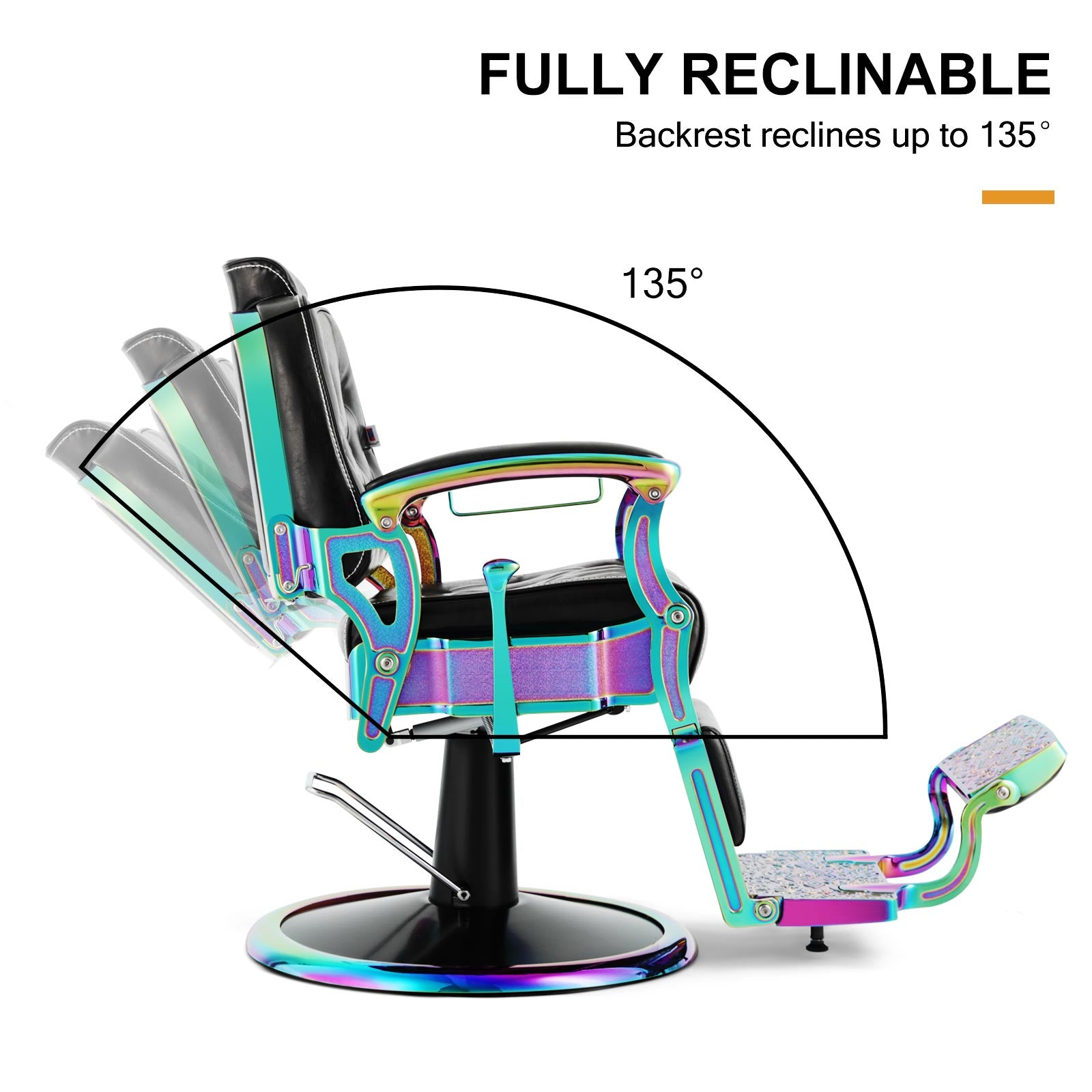 #5345 Prestige Laser Frame Vintage Hydraulic Recline Barber Chair