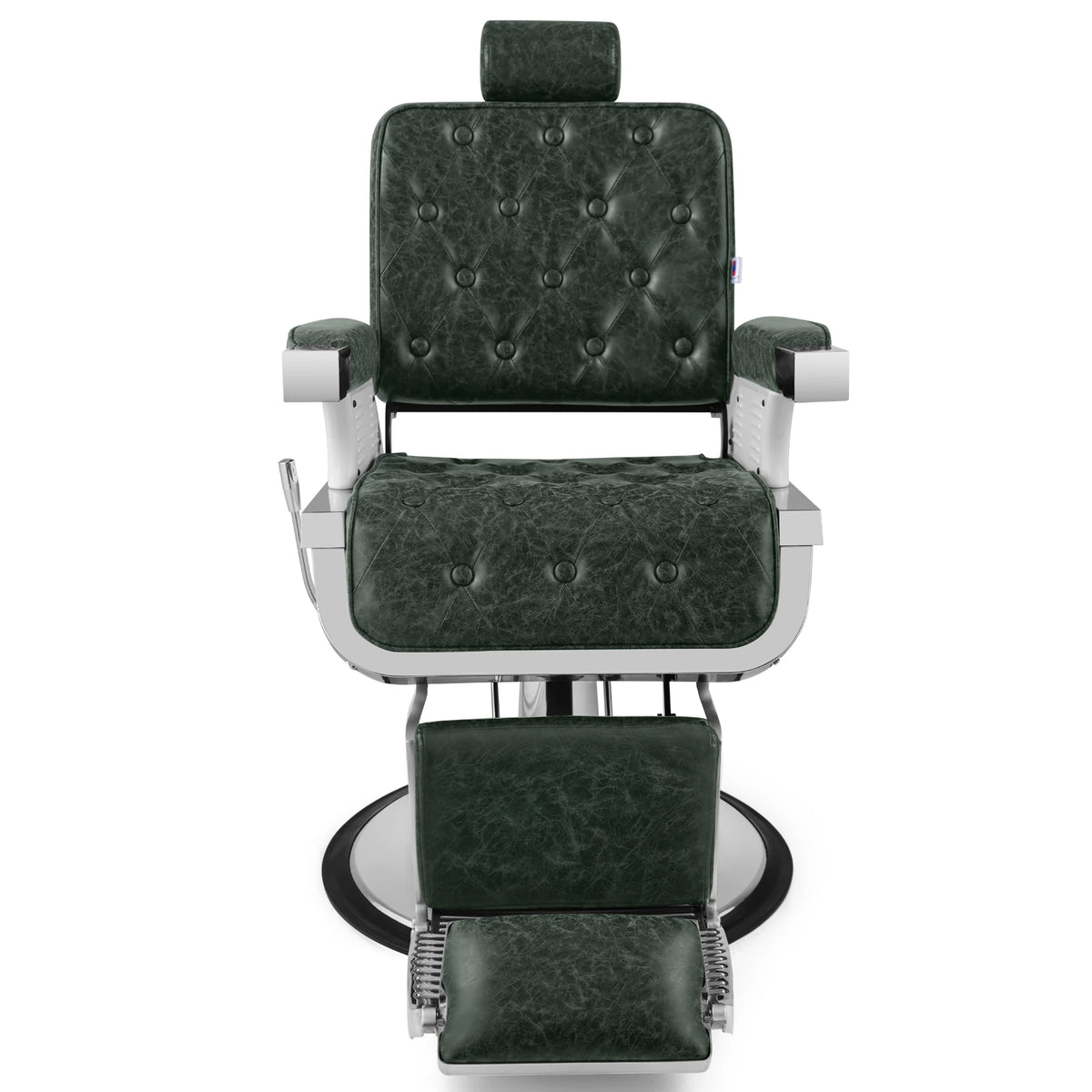 #5274 Vintage Heavy Duty Recline Hydraulic Barber Chair (Green)