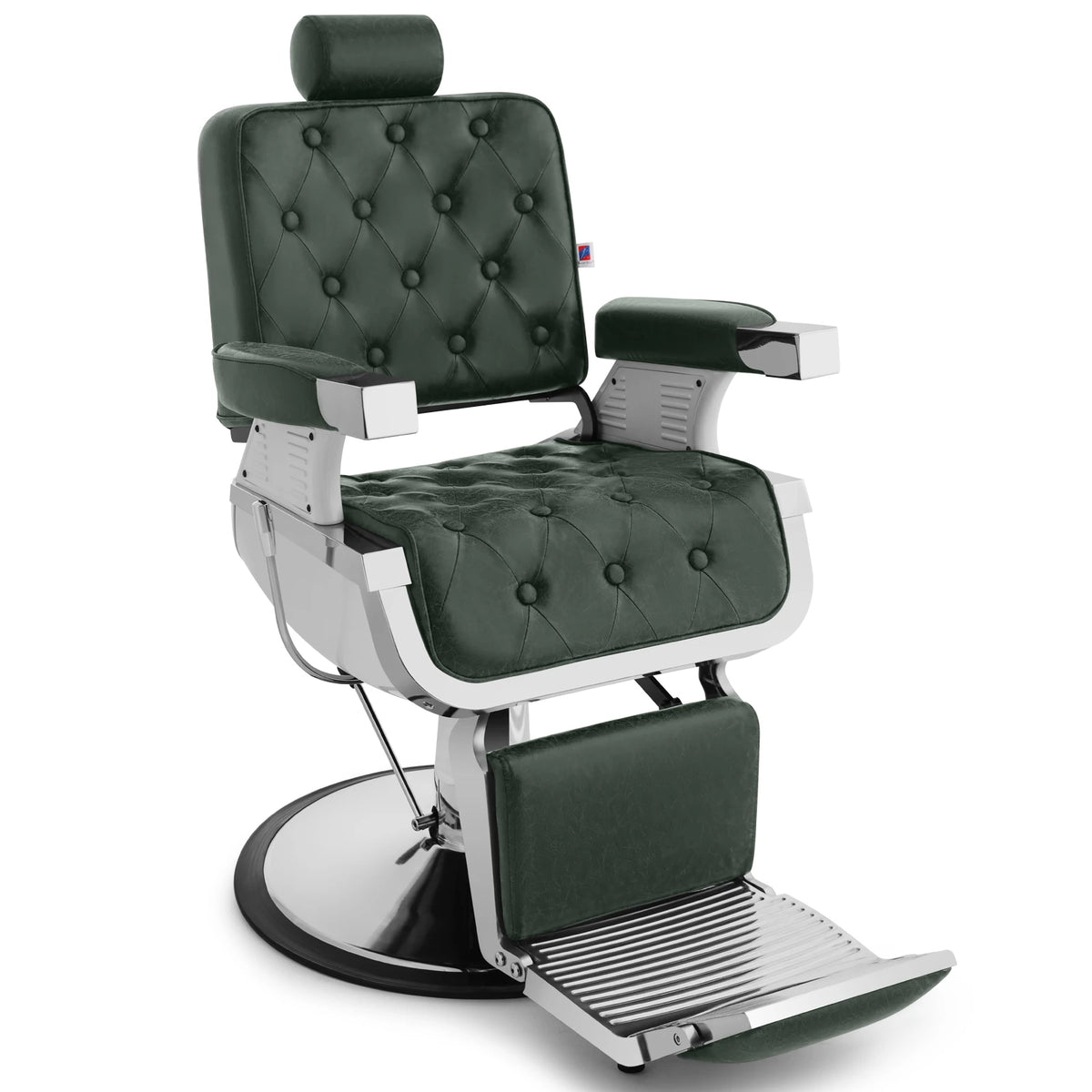 #5274 Vintage Heavy Duty Recline Hydraulic Barber Chair (Green)