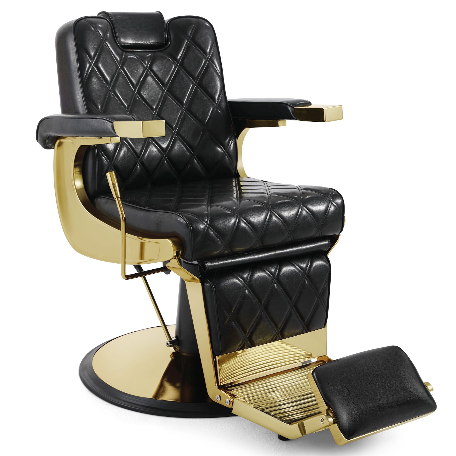 5636 Prestige Wide Backrest Barber Chair(Gold/Black)