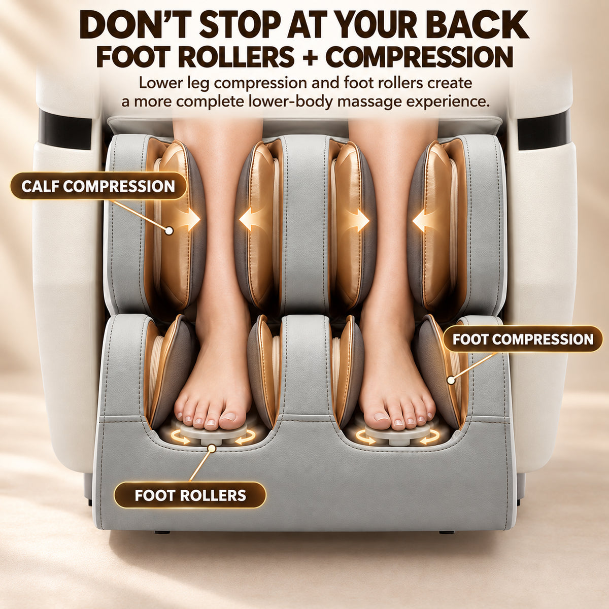 #2001 Full Body Massage Chair with Flexible SL Track, Zero Gravity Recliner with Foot Rollers, Air Compression, Back Heat, 12 Auto Programs, Voice Control, Bluetooth & Wireless Charging