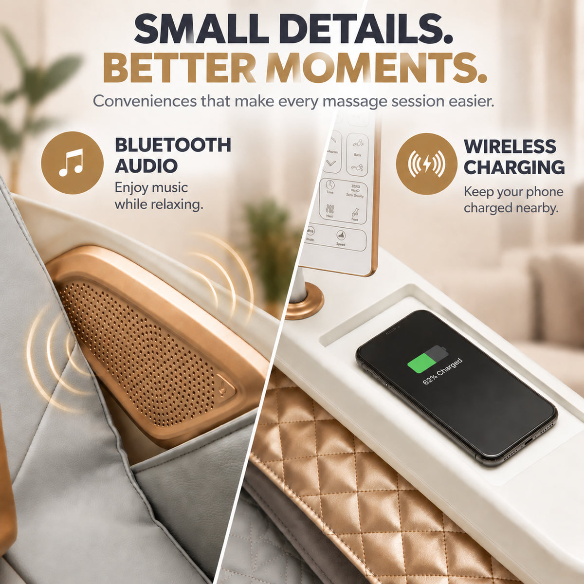 #2001 Full Body Massage Chair with Flexible SL Track, Zero Gravity Recliner with Foot Rollers, Air Compression, Back Heat, 12 Auto Programs, Voice Control, Bluetooth & Wireless Charging