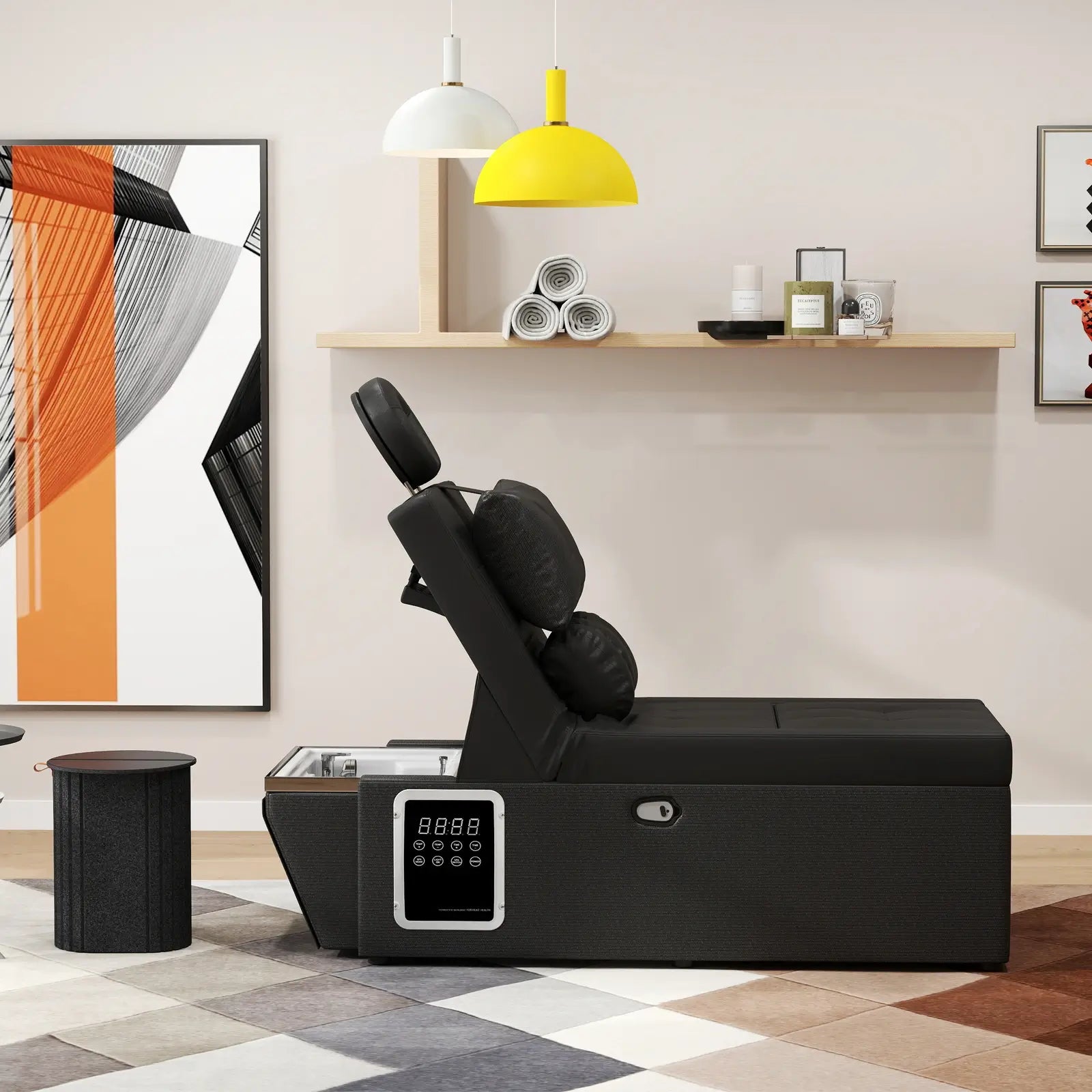 #1071 Head Spa Equipment, Foot Bath, Spa Beauty Salons, Backwash Unit Beauty Bed