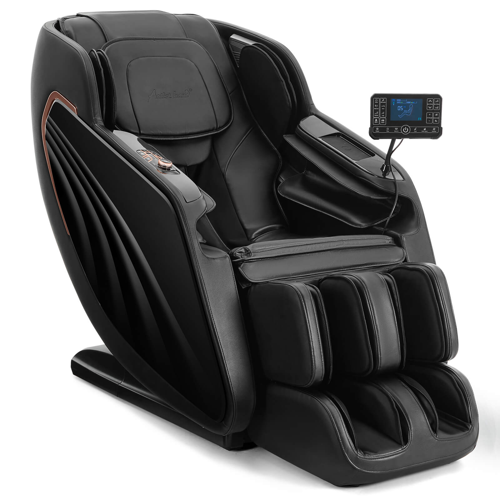 #2014 Luxury 4D Zero Gravity Full Body Massage Chair with SL-Track Technology, Back & Calf Heating, Foot Rollers, and Adjustable Recline,Full Body Airbags Compression Massage