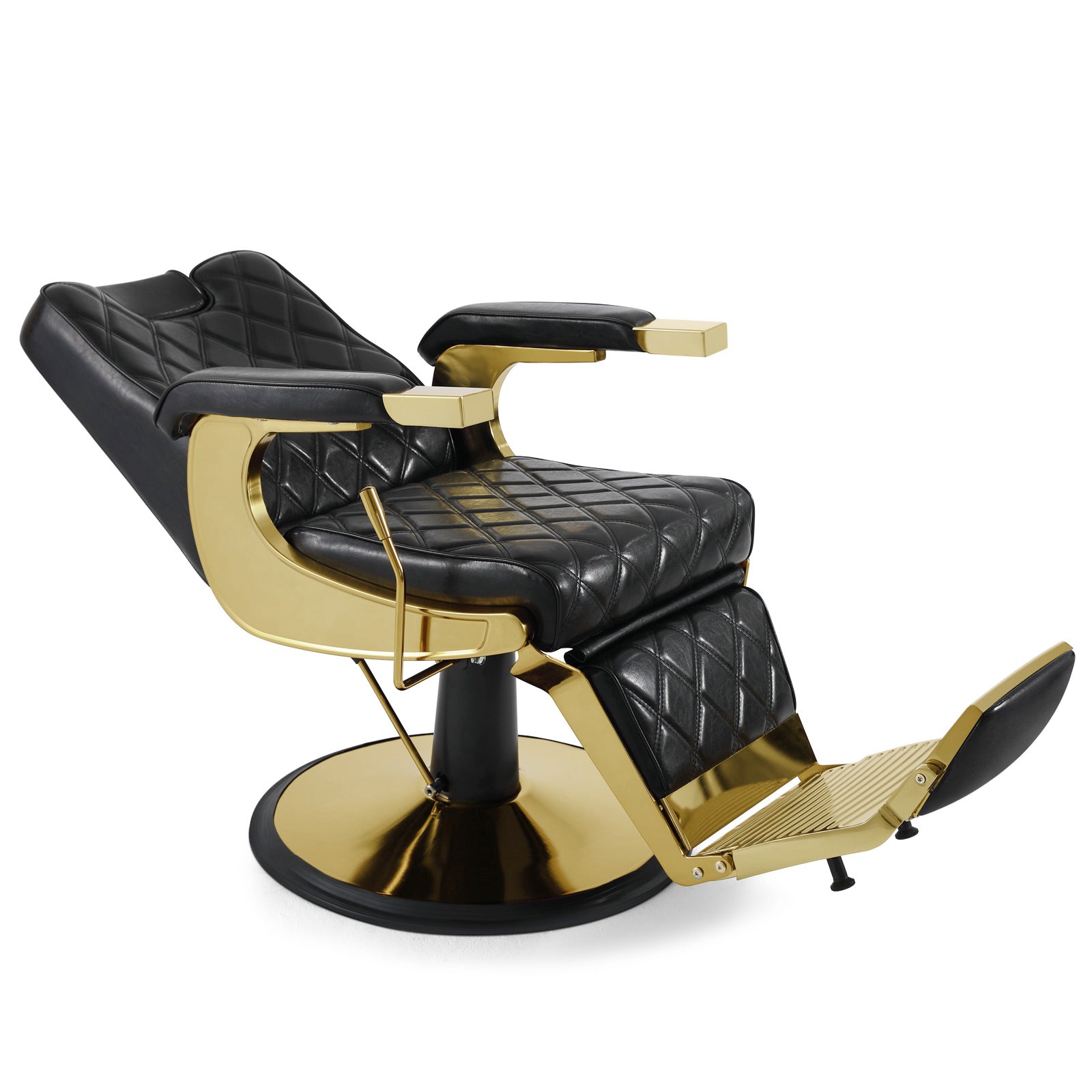 #5636 Prestige Wide Backrest Barber Chair(Gold/Black)