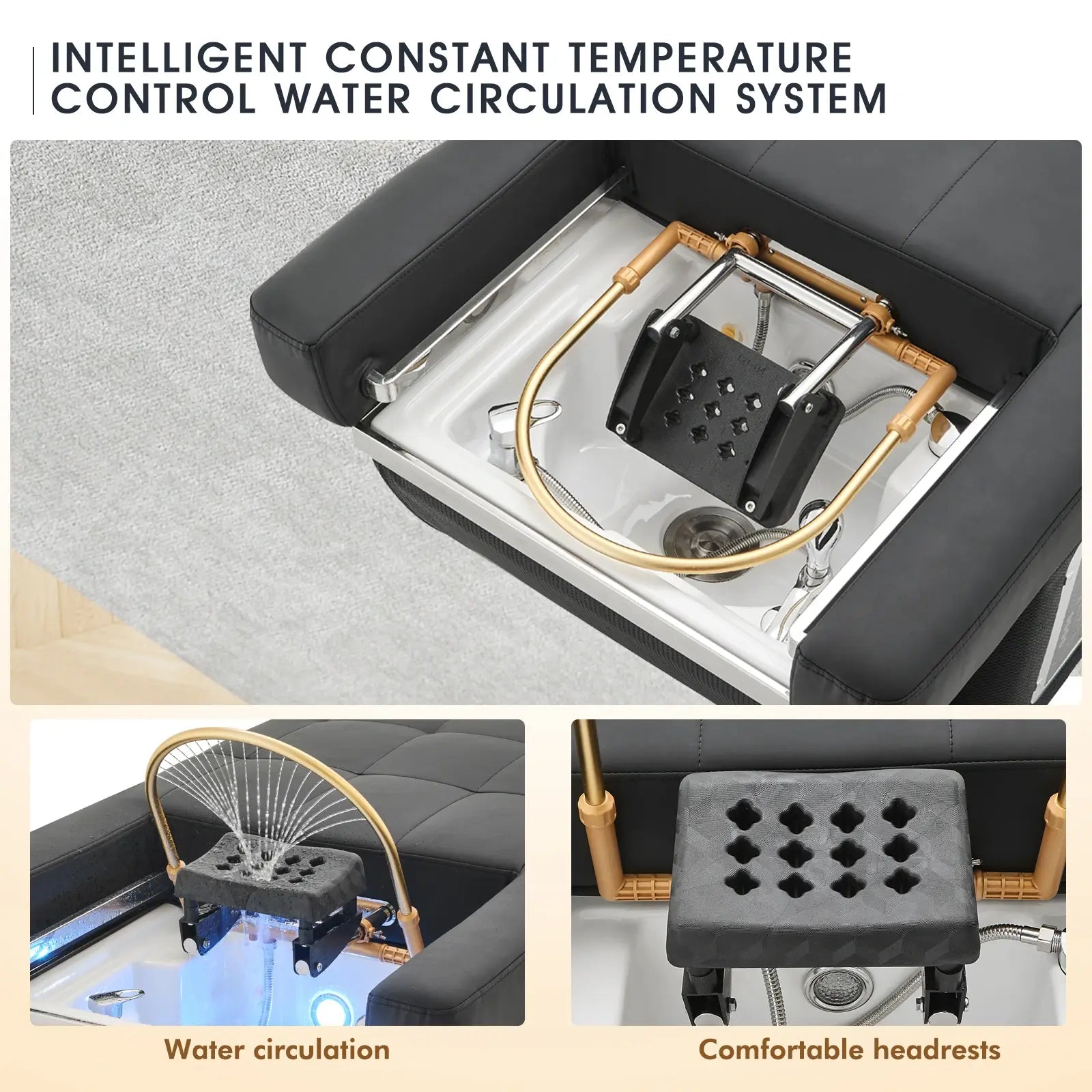 #1071 Head Spa Equipment, Foot Bath, Spa Beauty Salons, Backwash Unit Beauty Bed