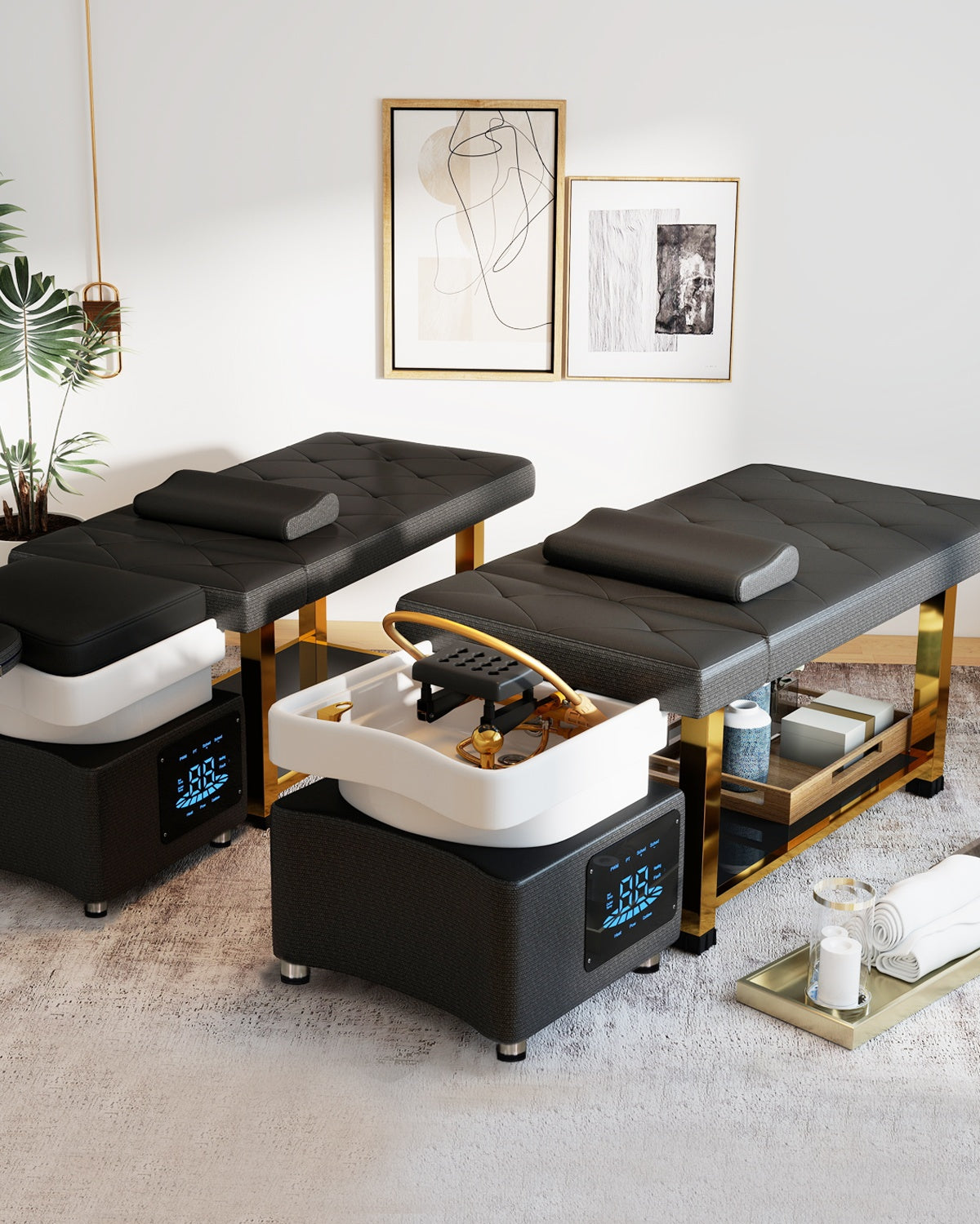 #2083 Head Spa Bed, Hair Washing, Shampoo Massage Bed with Water Cycle Salon Equipment for Beauty Head Spa, Constant Temperature System