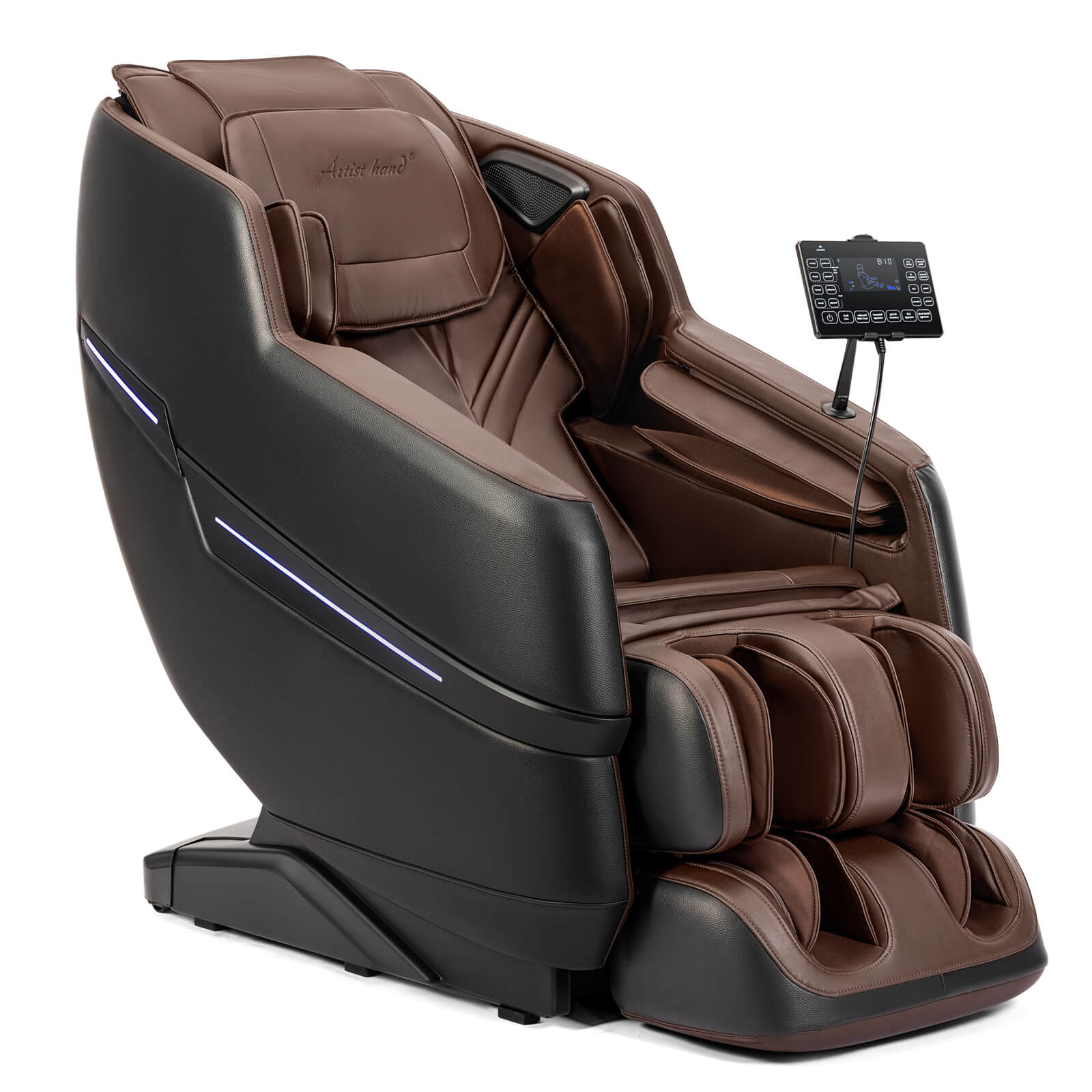 #20022 Zero Gravity Full Body Massage Chair ,2026 Newest Version Recliner with 10 Fix Rollers, 6 Modes, Bluetooth Speakers, Waist Heating, Foot Roller Massage, Full-Body Airbags, Black/Brown