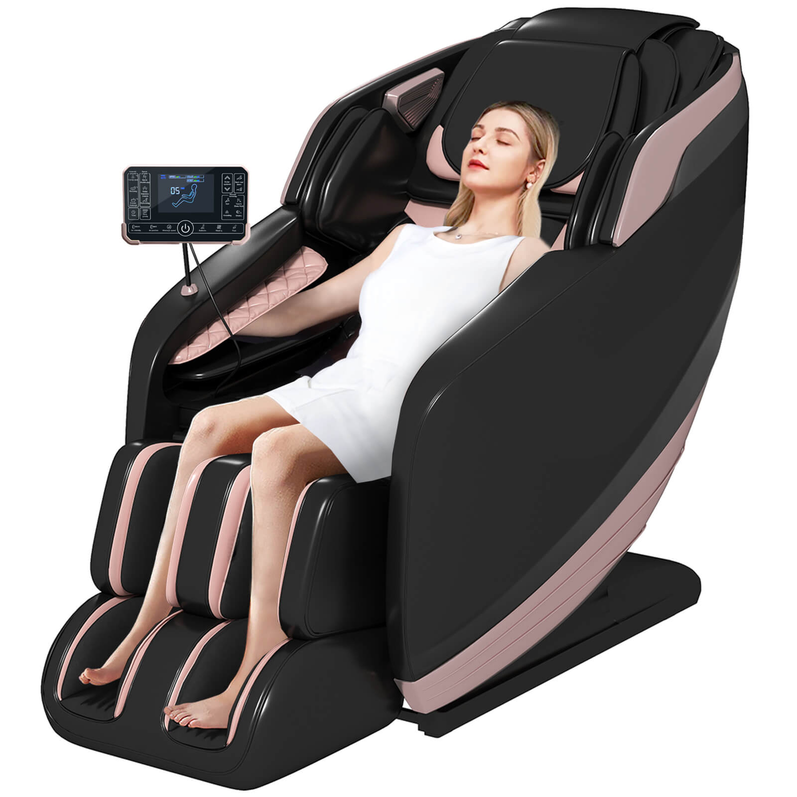 #2012 Full Body Zero Gravity Massage Chair with Dual Core S-Track, Adjustable Airbag Compression, 2-Level Recline, and Back & Calf Heating