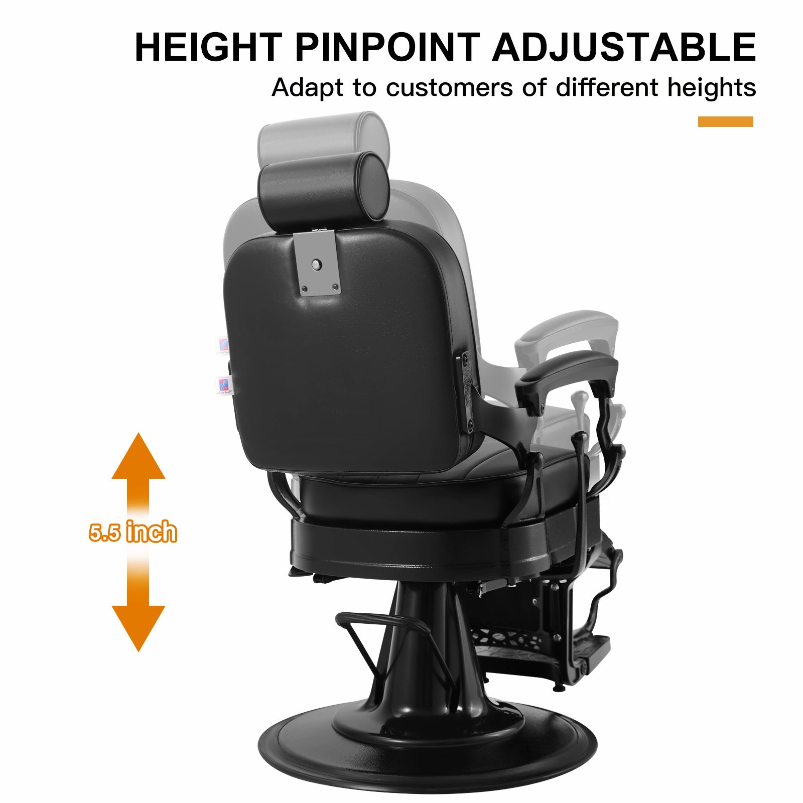 🆕#5087 Vintage Reclining Heavy Duty Barber Chair