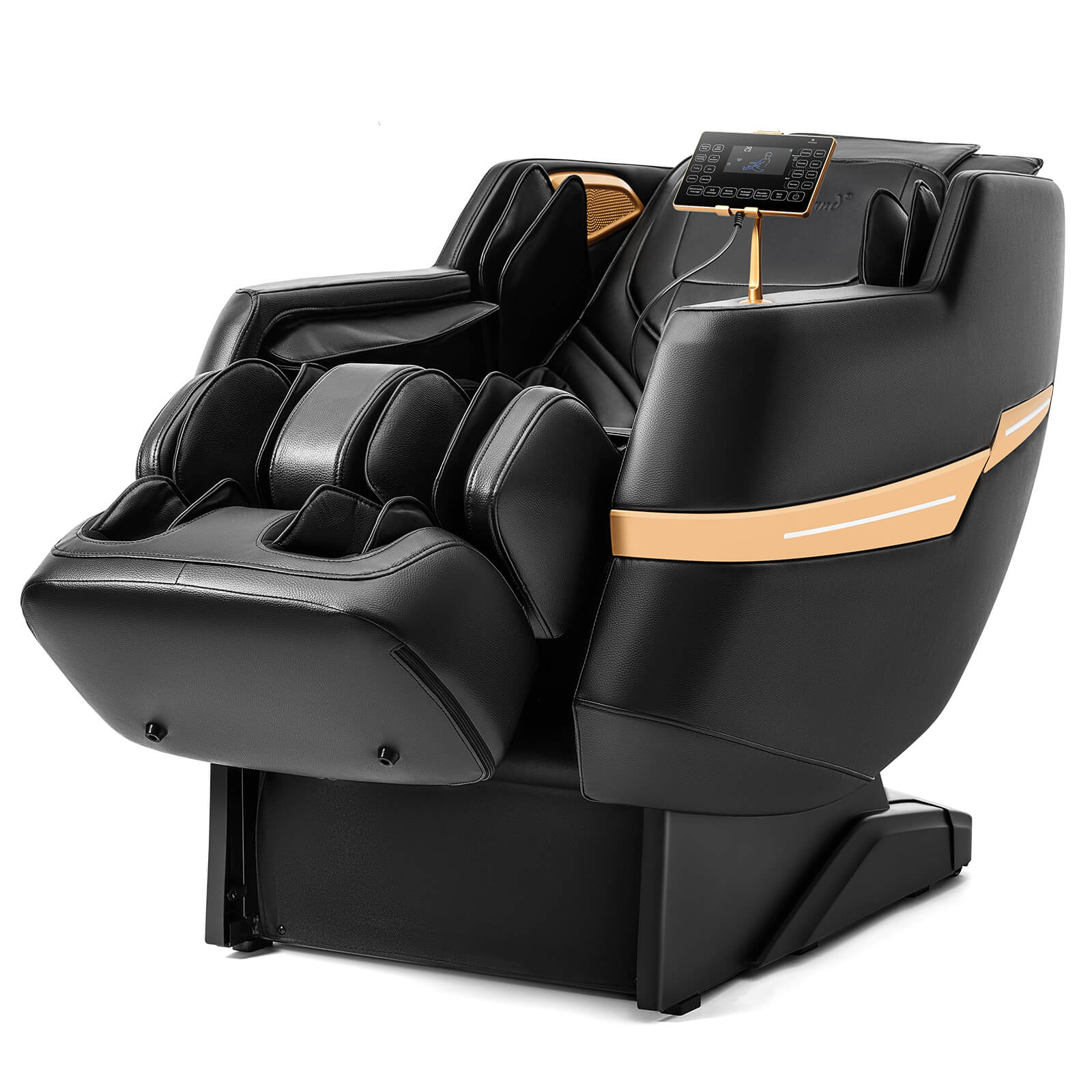 #20012 Zero Gravity Full Body Massage Chair,2026 Newest Version Recliner with 10 Fix Rollers, 6 Modes, Bluetooth Speakers, Waist Heating, Foot Roller Massage, Full-Body Airbags, Black