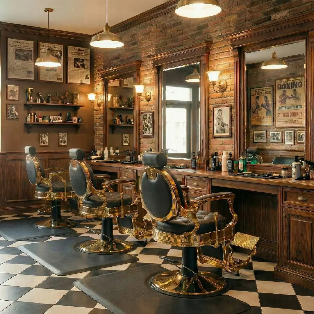 #5045 Retro Barber Chair Heavy Duty Vintage Salon Chair (UPC:692878965903)