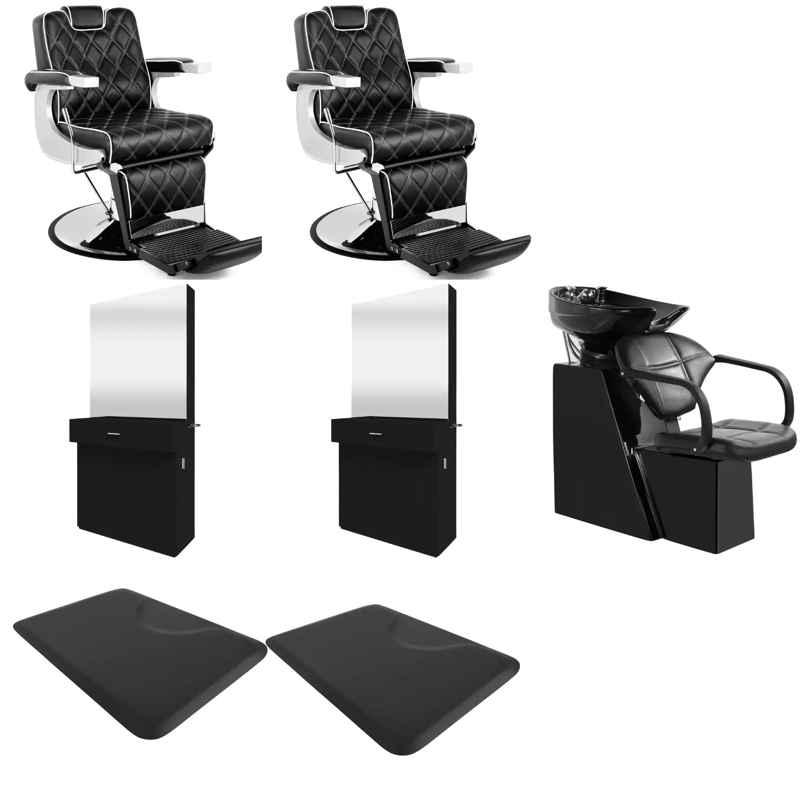 2-Station 5065 Barber Chair Bundle with Backwash