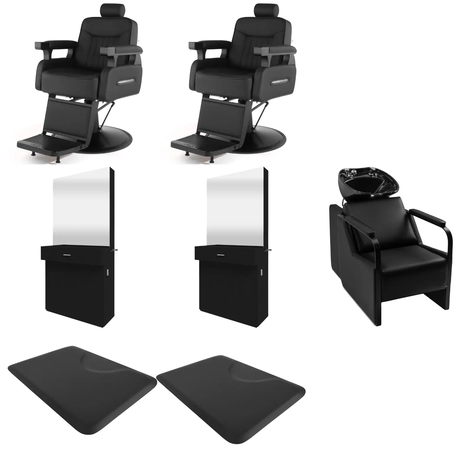 2-Station 5081 Barber Chair Bundle with Backwash