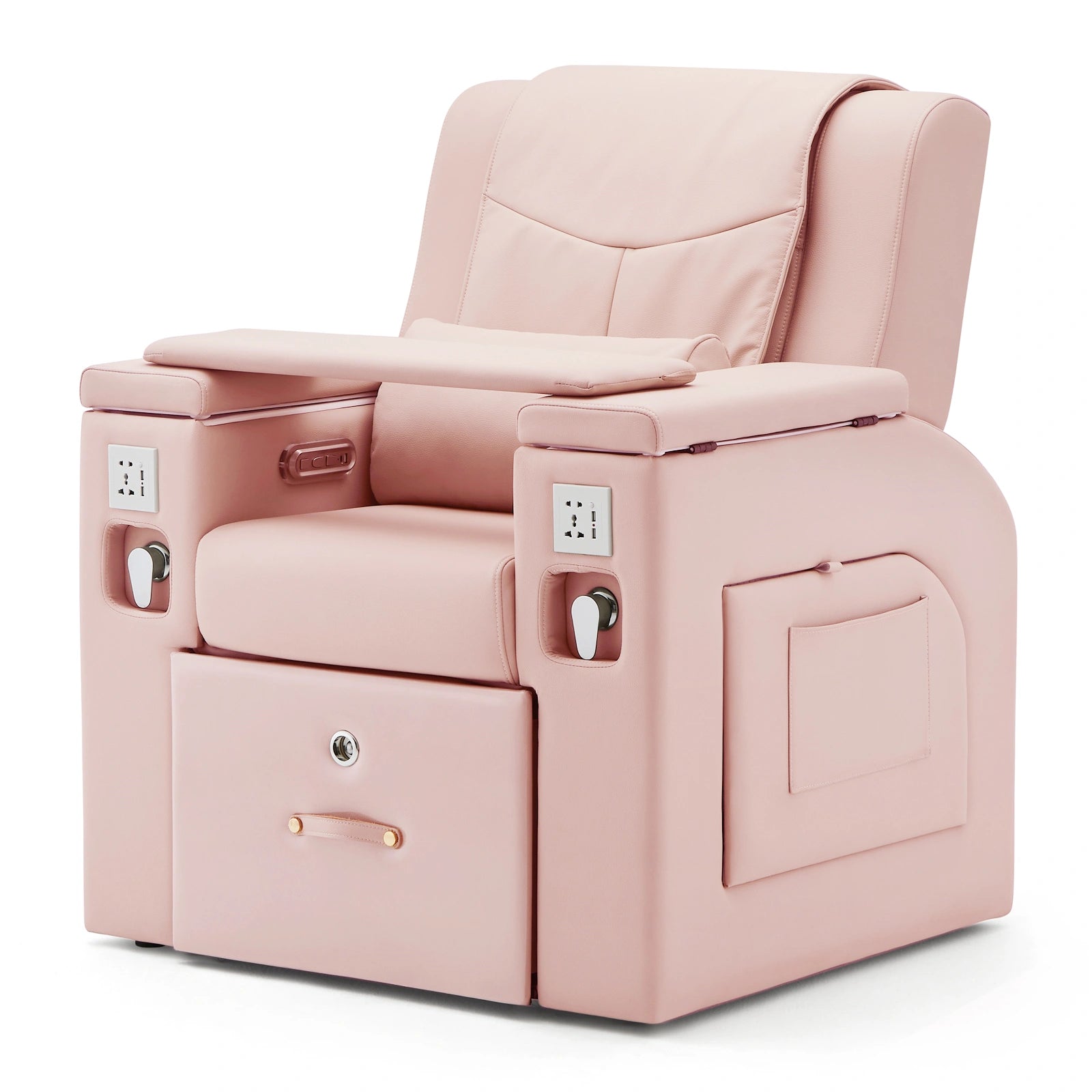 #1481 Pedicure Spa Chair, Massage Chair, with Smart Foot Bathtub, Hand Wash, Salon Chairs for Manicure, Foot Bath