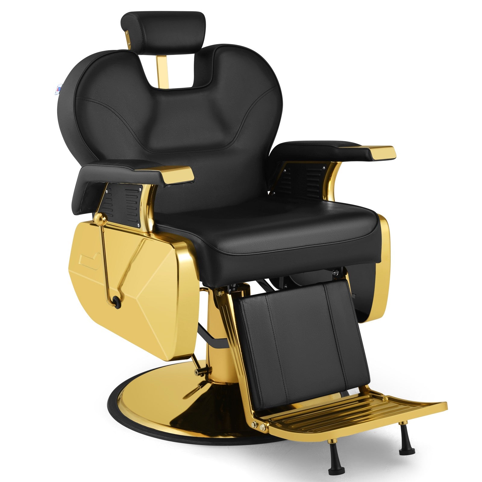 5001 Hydraulic Reclining Heavy Duty Barber Chair Red - Artist hand