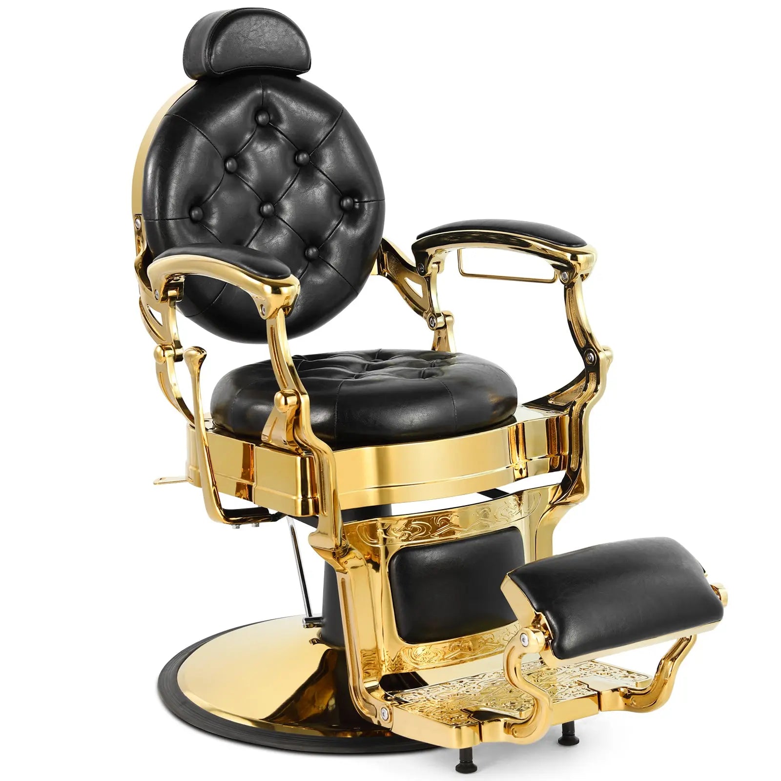 #5045 Retro Barber Chair Heavy Duty Vintage Salon Chair (Gold&Black) Artist hand
