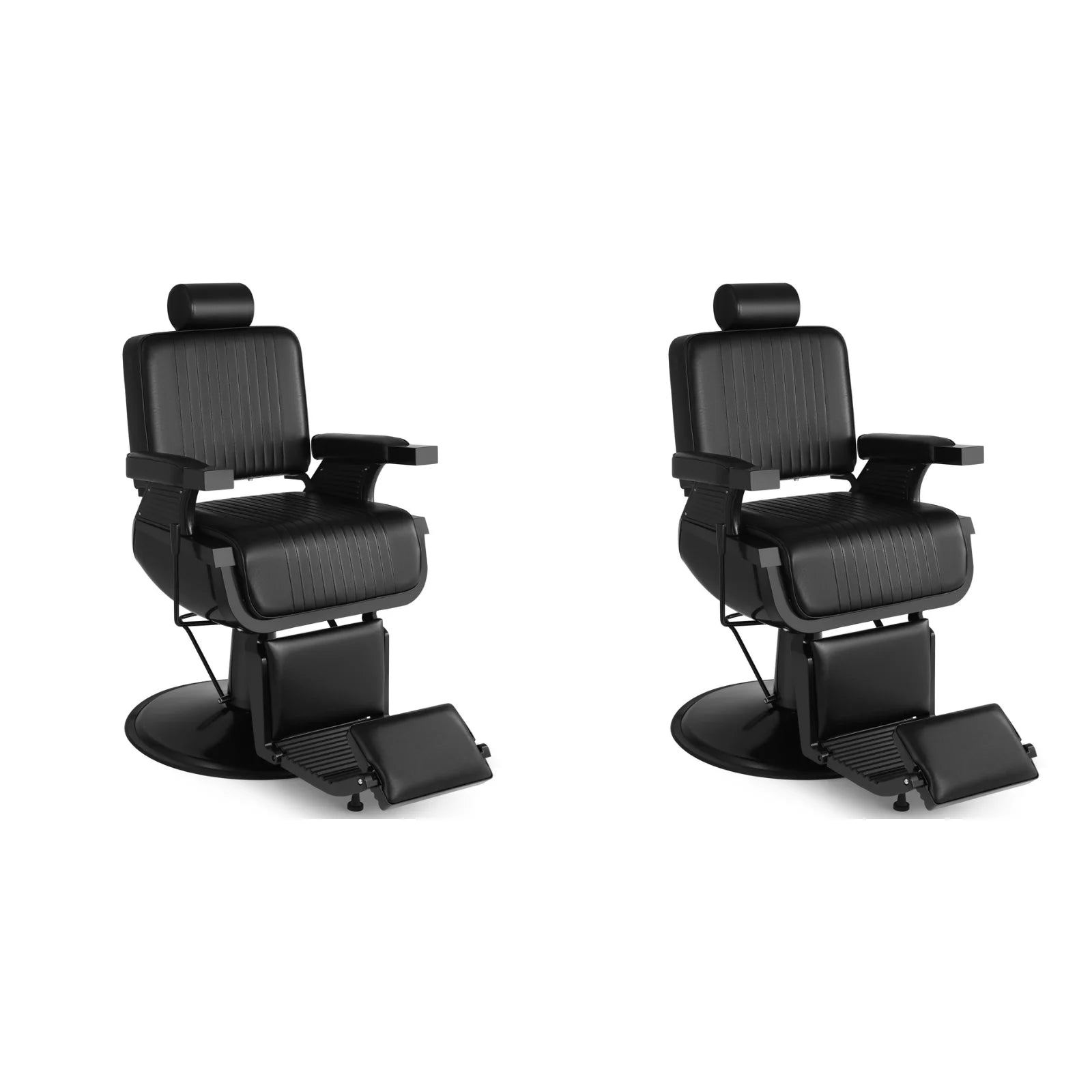 #5073 Heavy Duty Recline Hydraulic All Black Barber Chair Pakcage