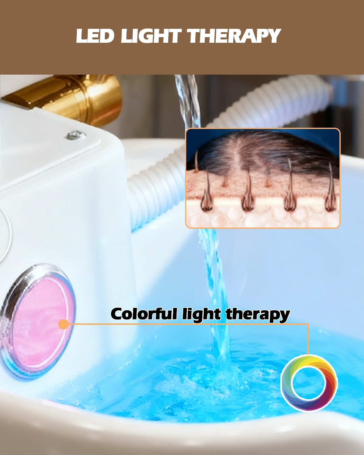 #2084 Head Spa Bed, Hair Washing, Shampoo Massage Bed with Water Cycle Salon Equipment for Beauty Head Spa, Constant Temperature System