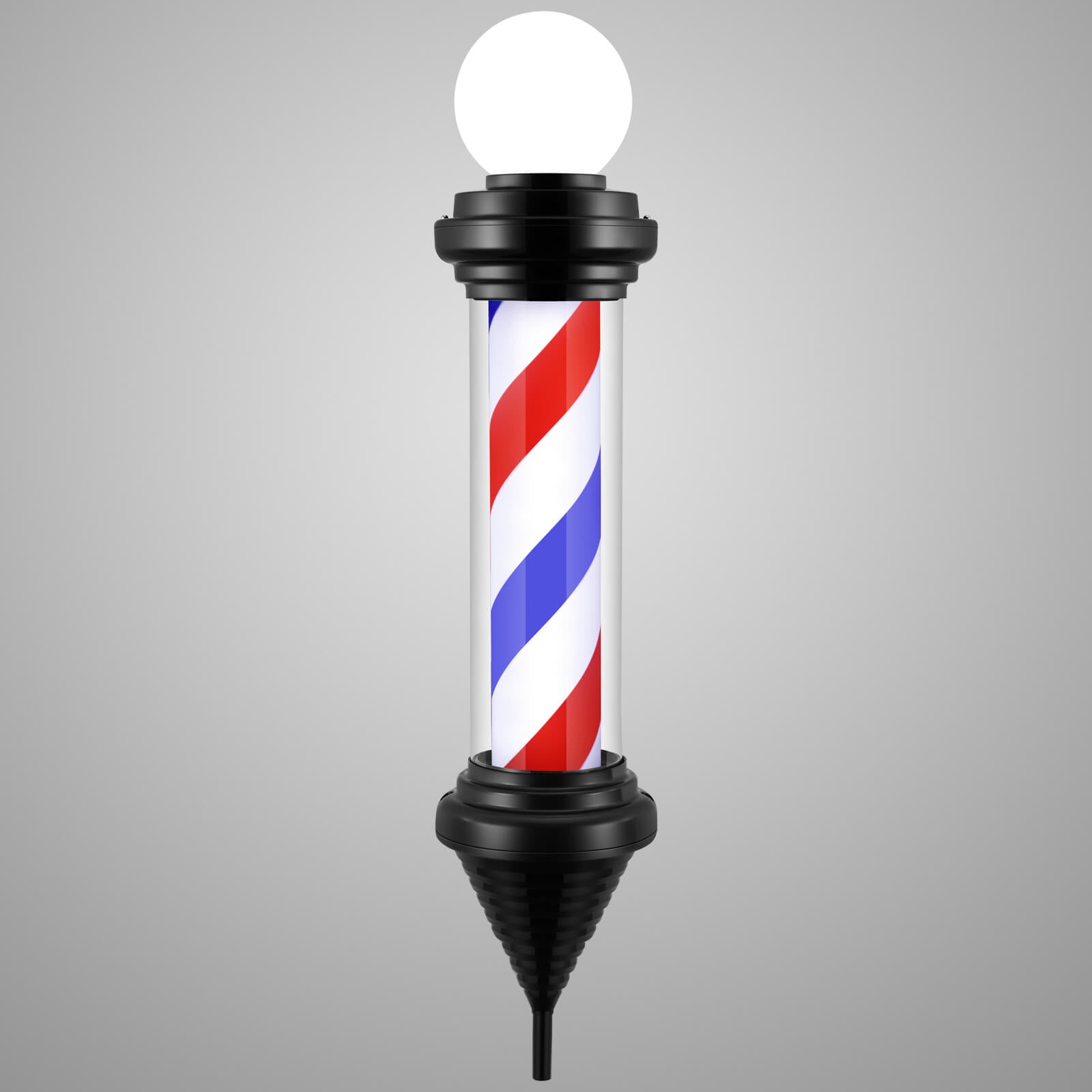 #4045 Rotating Light Vintage LED Barber Pole