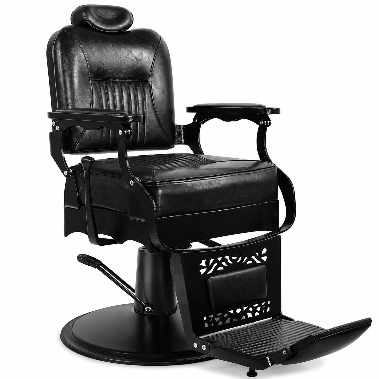 #5046 Silla de peluquero reclinable hidráulica de servicio pesado vintage