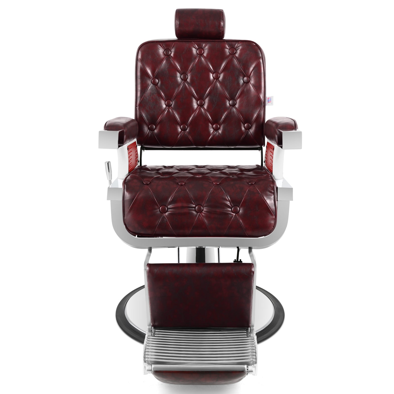 #5173 Silla de peluquero hidráulica reclinable de servicio pesado vintage (Borgoña)