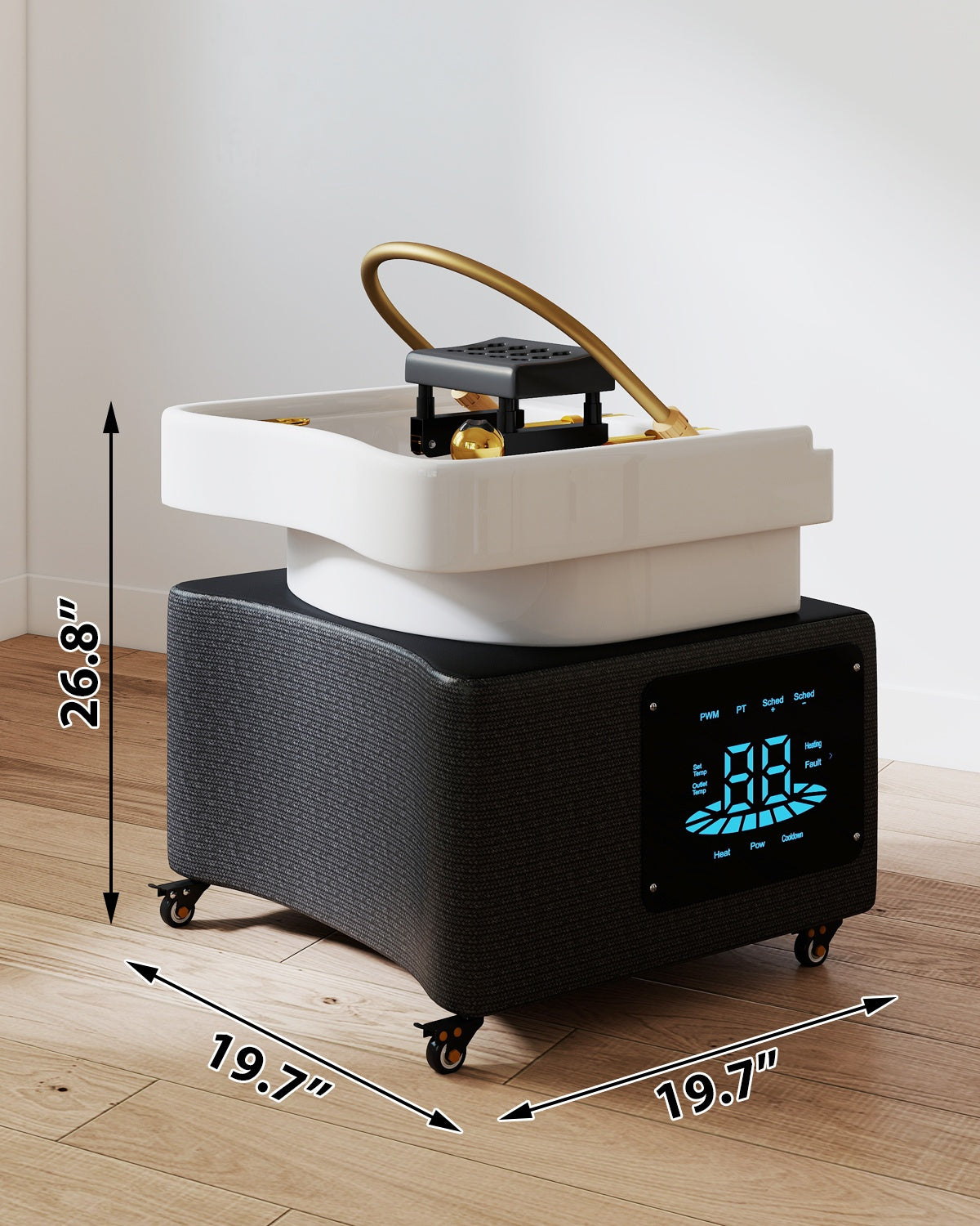 #4047 Head Spa Equipment, Waterfall Head Spa System, Shampoo Bowl, Constant Temperature System, Shower Pressure Adjustment for Beauty Salon Spa