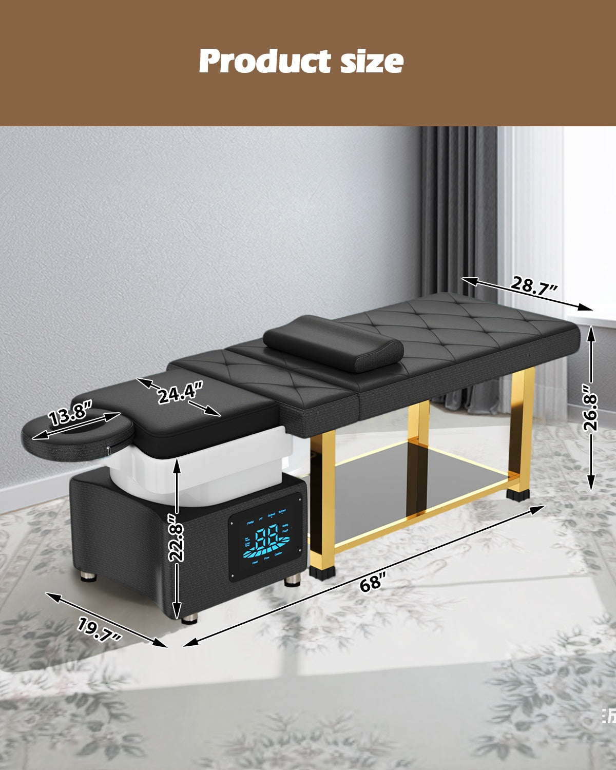 #2083 Head Spa Bed, Hair Washing, Shampoo Massage Bed with Water Cycle Salon Equipment for Beauty Head Spa, Constant Temperature System