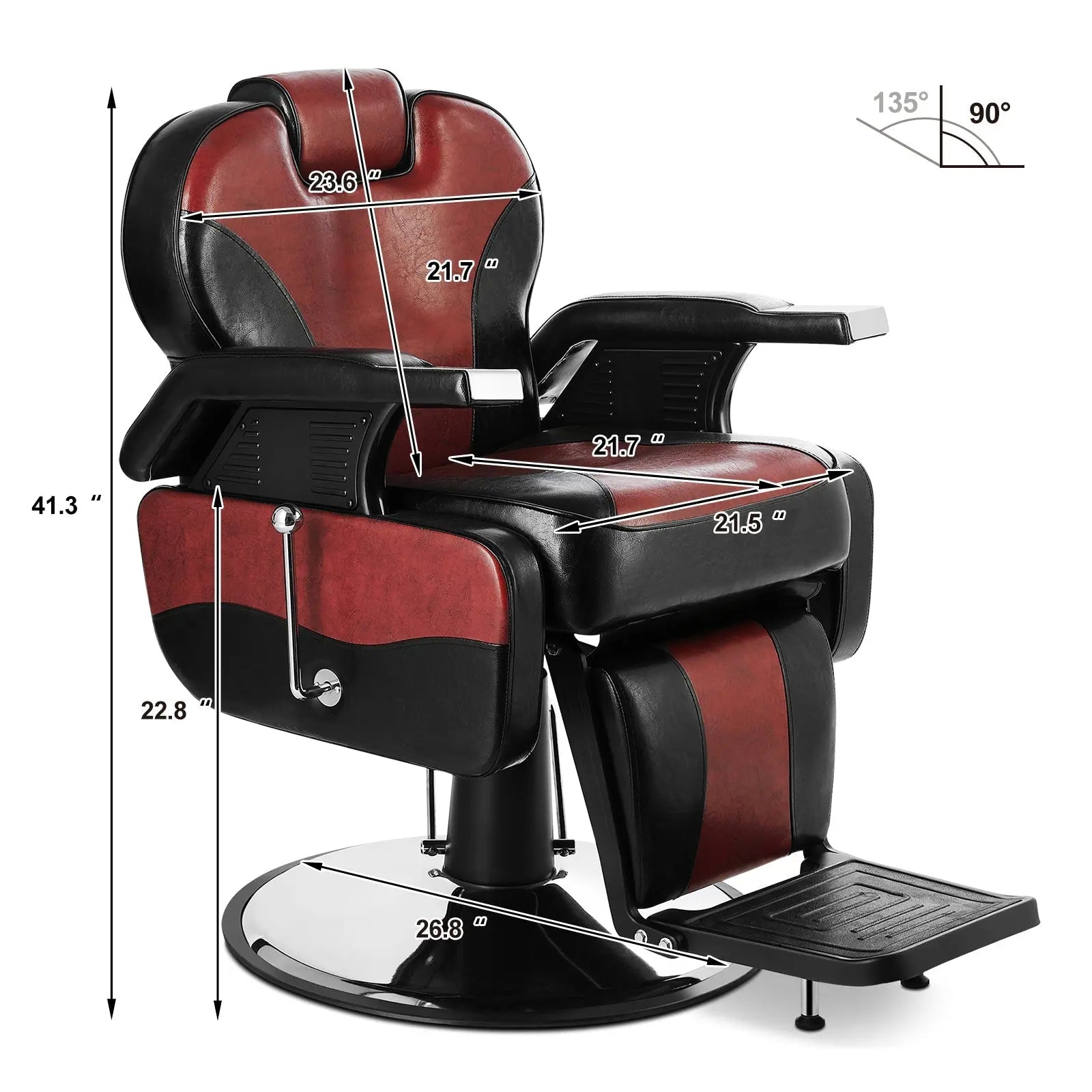 #5532 Hydraulic Reclining Heavy Duty Barber Chair (bundle) Artist hand