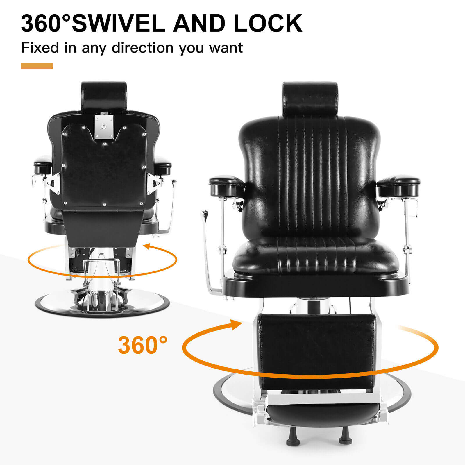 #5054 Retro Hydraulic Reclining Barber Chair