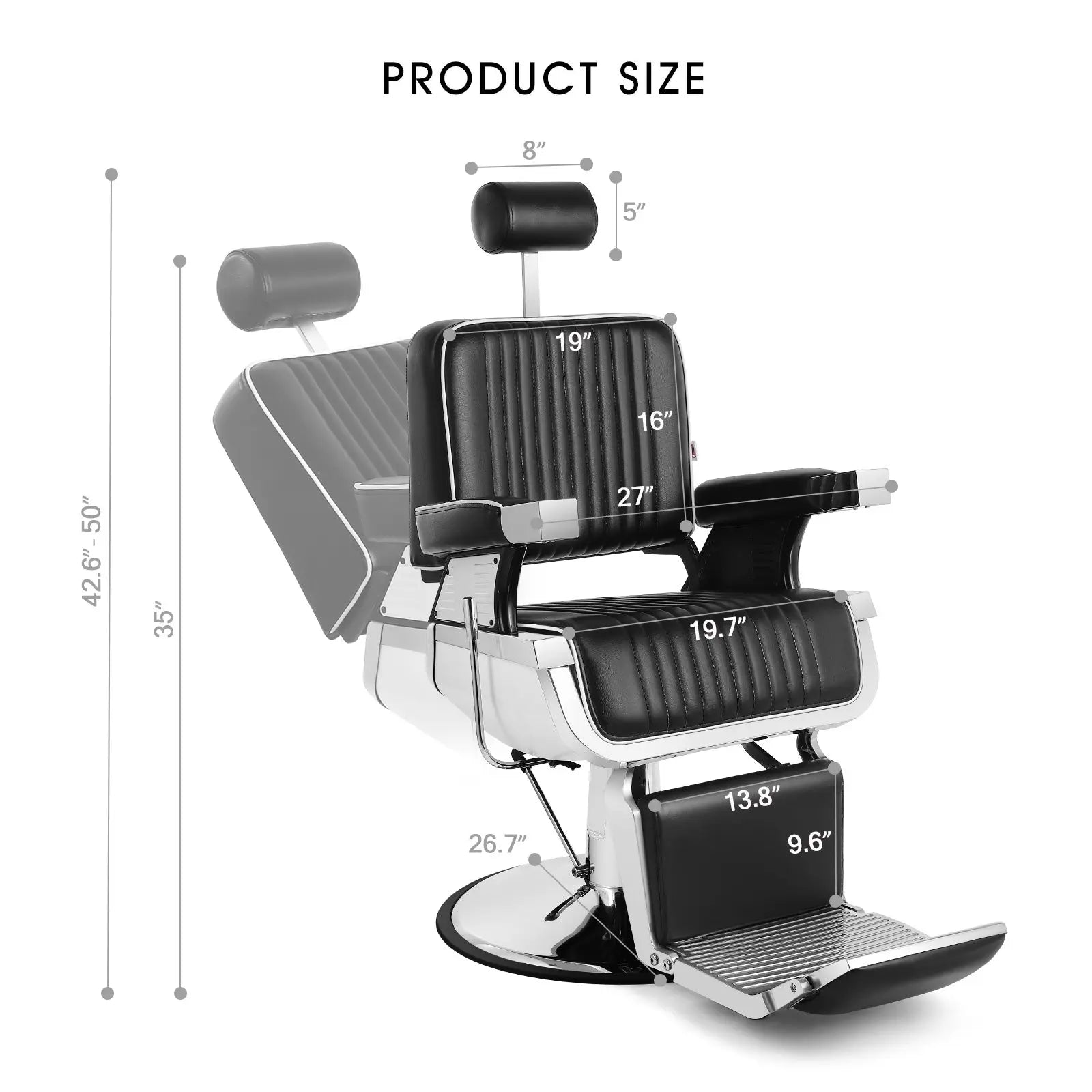 4 #5073 Barber Chairs with #1006 Shampoo Bed