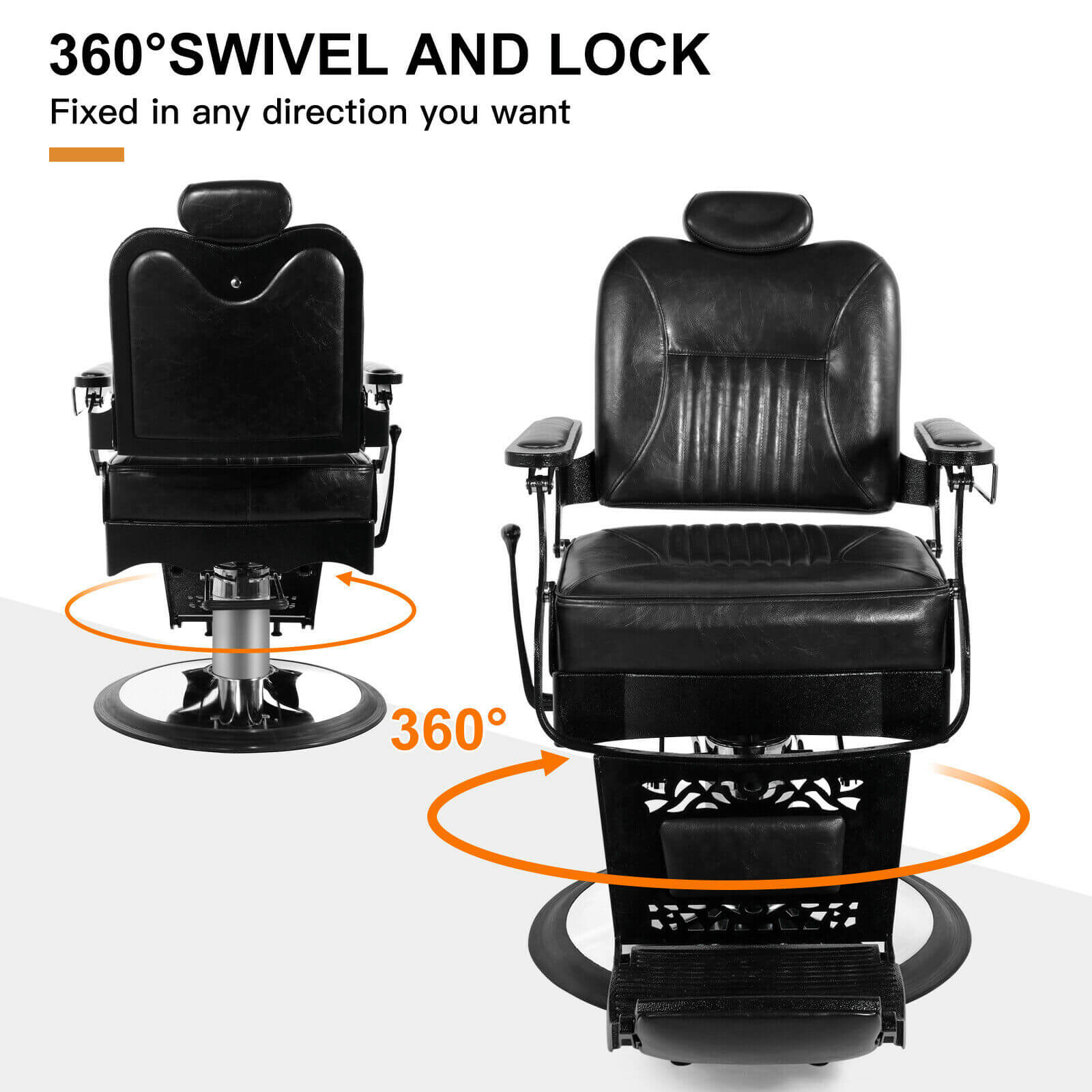 #5046 Vintage Heavy Duty Hydraulic Reclining Barber Chair