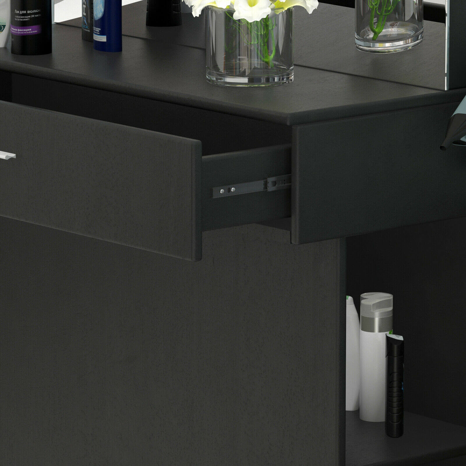 #11008 Wall Mount Salon Station Barber Stations Styling Station with Mirror Artist hand