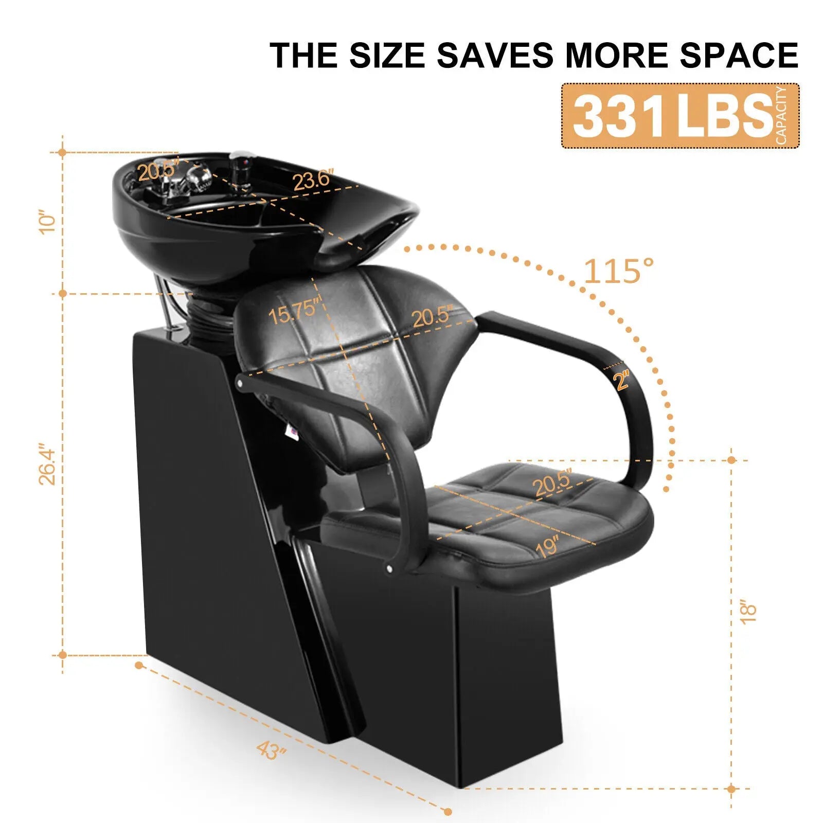 #1005 Shampoo Station Backwash Chair Shampoo Bowl *4 Artist hand