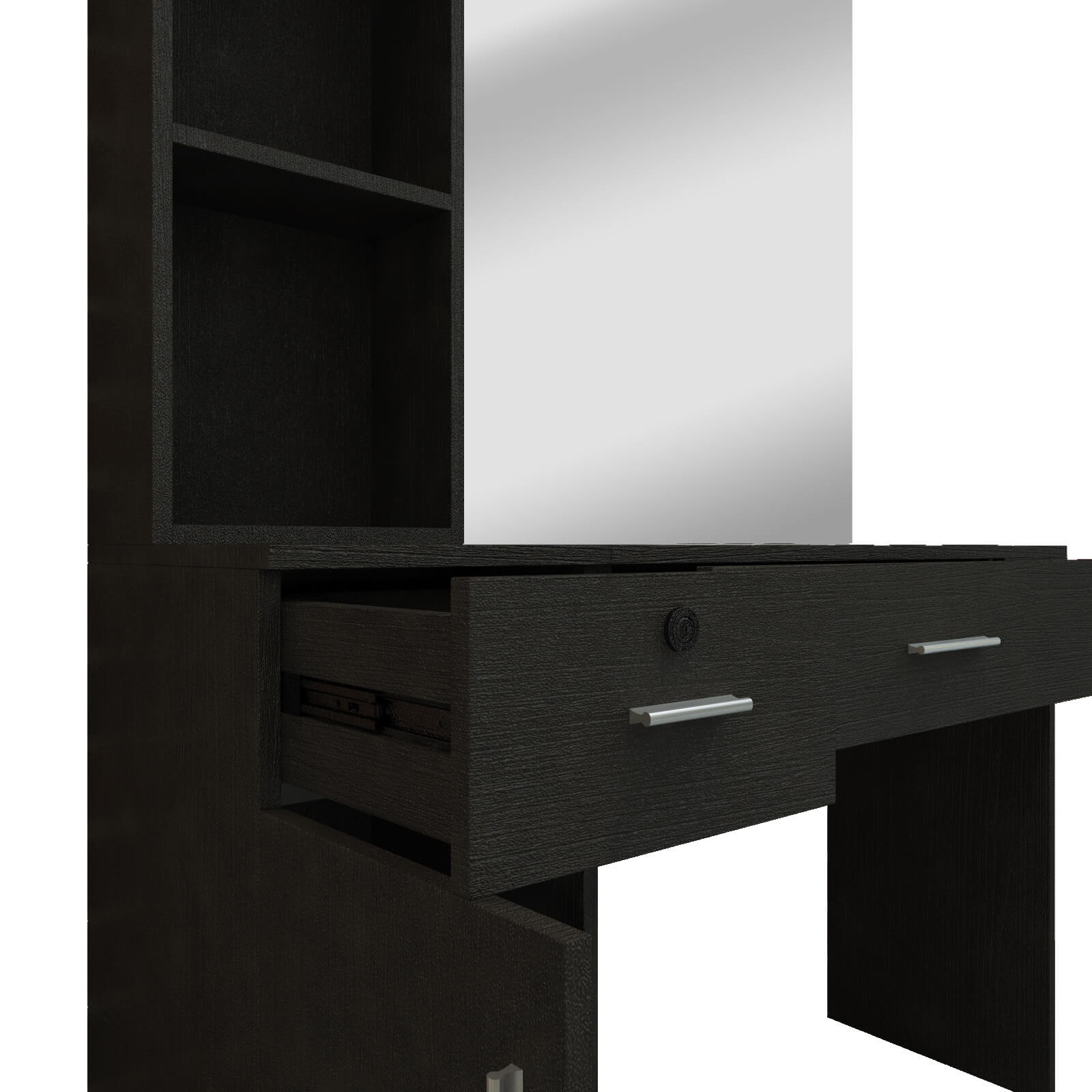 #11004 Wall Mount Salon Station Barber Stations Styling Station,Left Shelf Artisthand