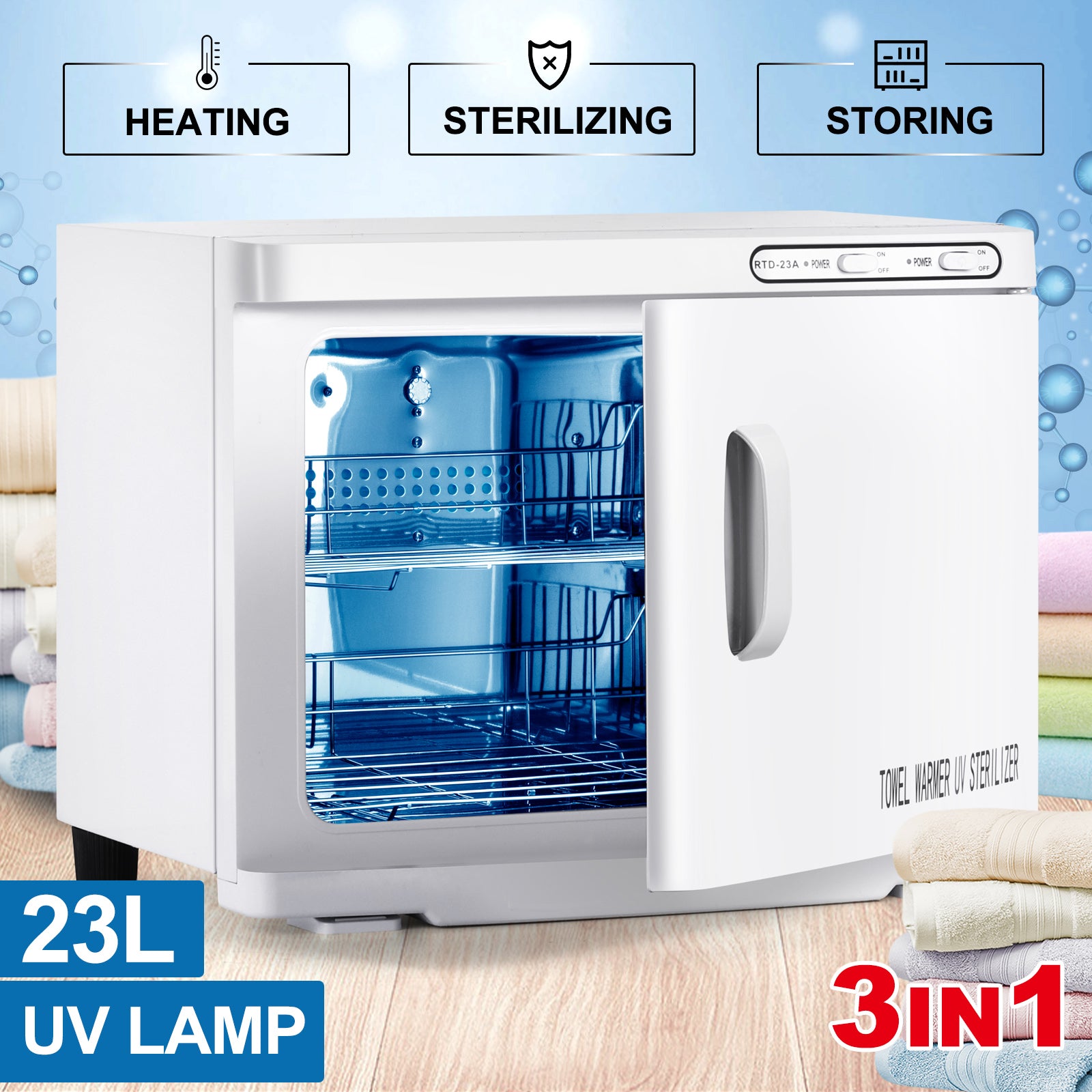 16L 23L 32L 48L, calentador de toallas calientes Toalla de salón gabinete caliente para tratamientos faciales peluquero esteticista