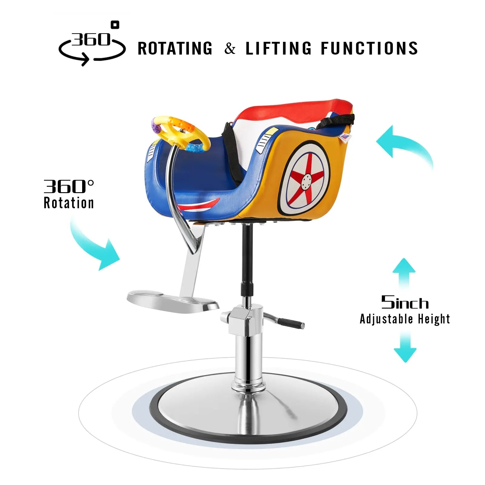 #5034 Kids Barber Chair Hydraulic Salon Chair for Children Artist hand