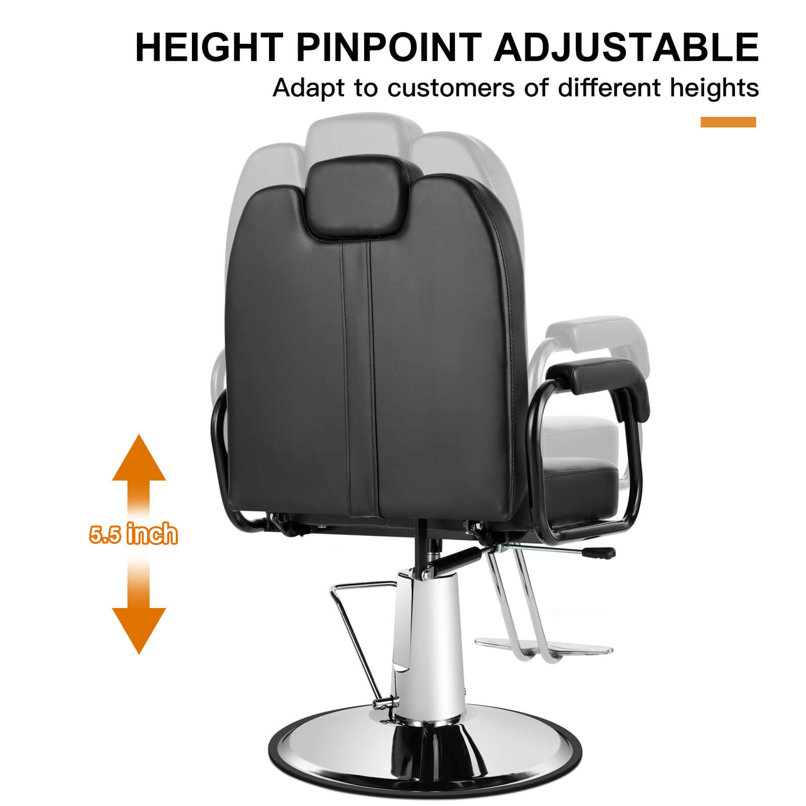 #5020 Hydraulic Recliner Barber Chair Artist hand