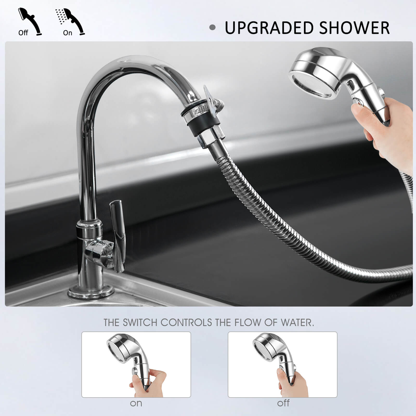 #1014 Shampoo Bowl Portable Salon Sink with Adjustable Height and Drain; Sprinkler with Switch Hair Washing Basin Barber Deep Bowl Artist hand