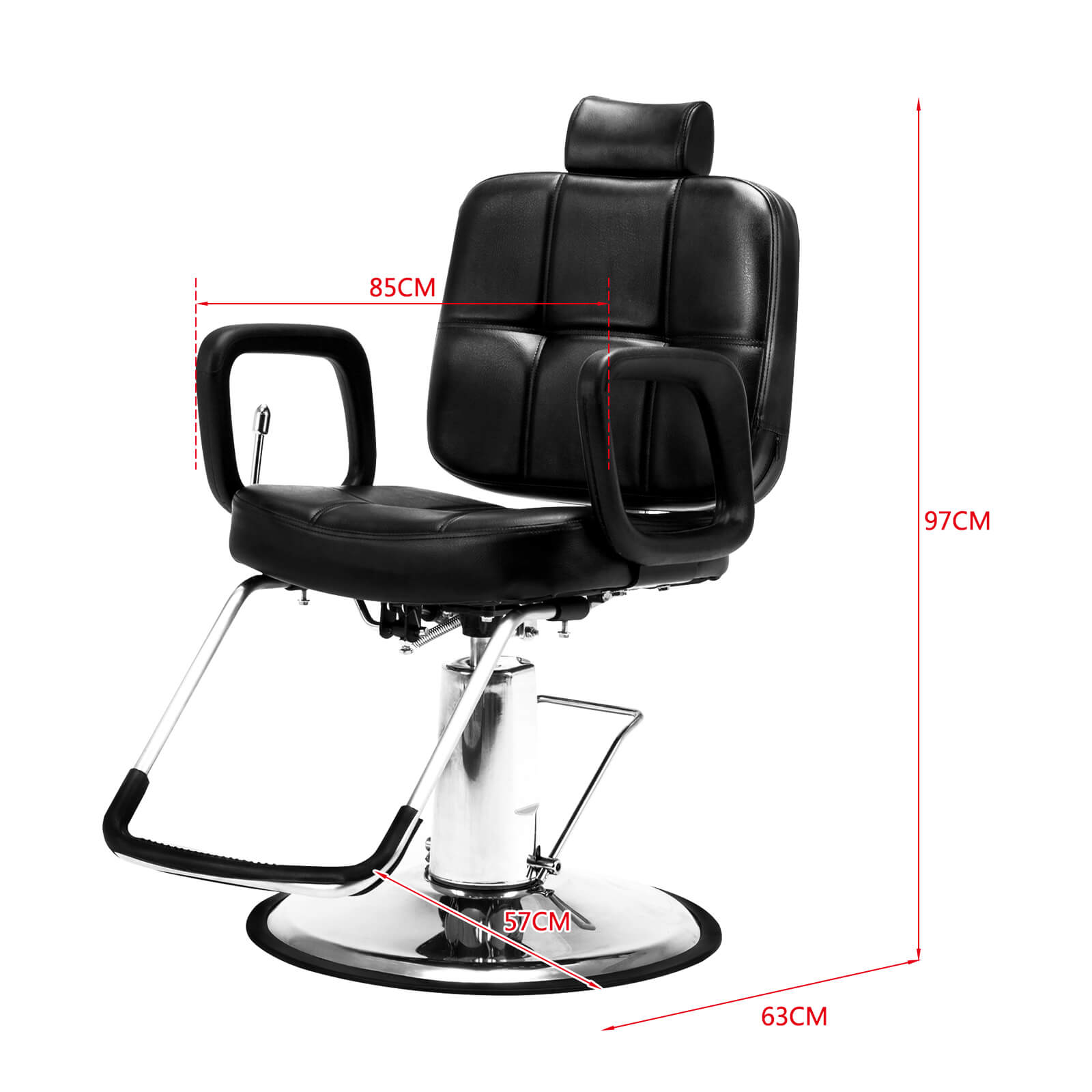 #5005 All Purpose Hydraulic Reclining Barber Chair Artist hand