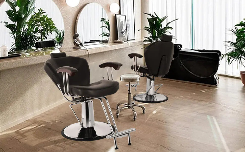 #5002 All Purpose Chairs for Barbershop Barber Chair Reclining, Both Sides Levers for Left-handed Artist hand