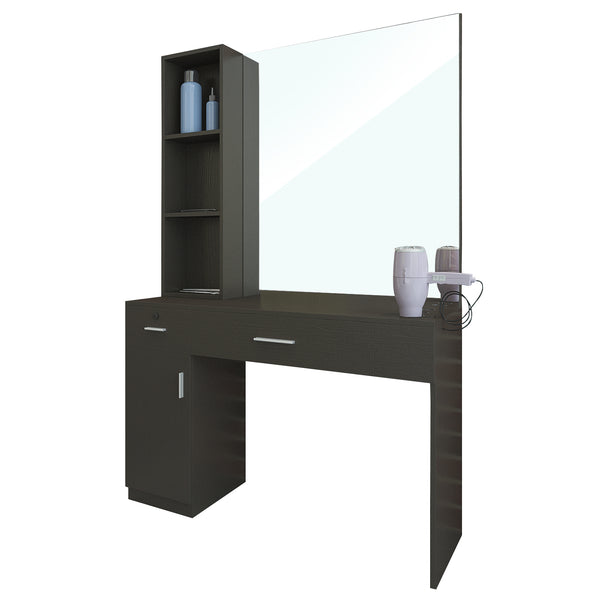 #11004 Wall Mount Salon Station Barber Stations Styling Station,Left Shelf Artisthand