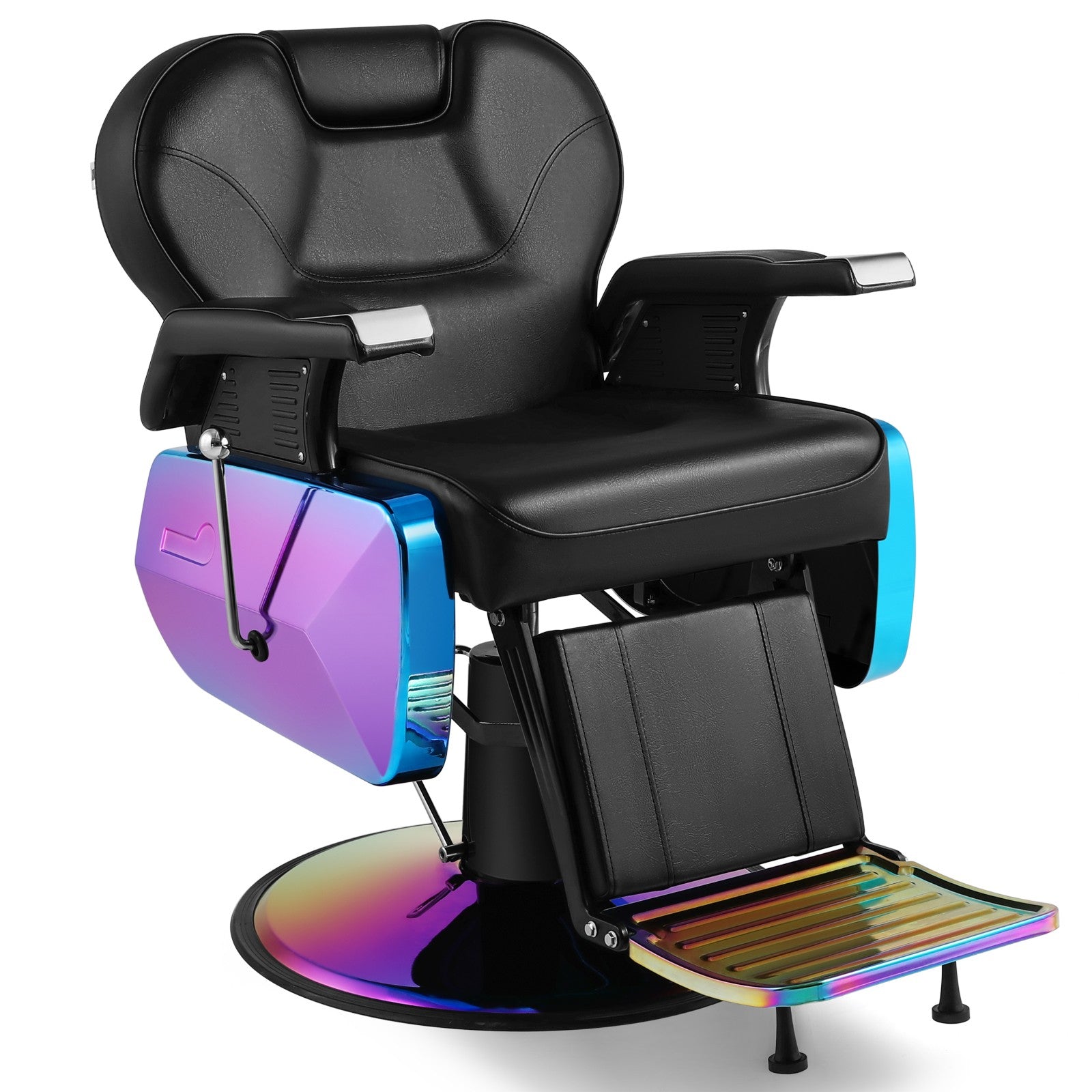 #5116 Silla de peluquero reclinable hidráulica para servicio pesado, roja