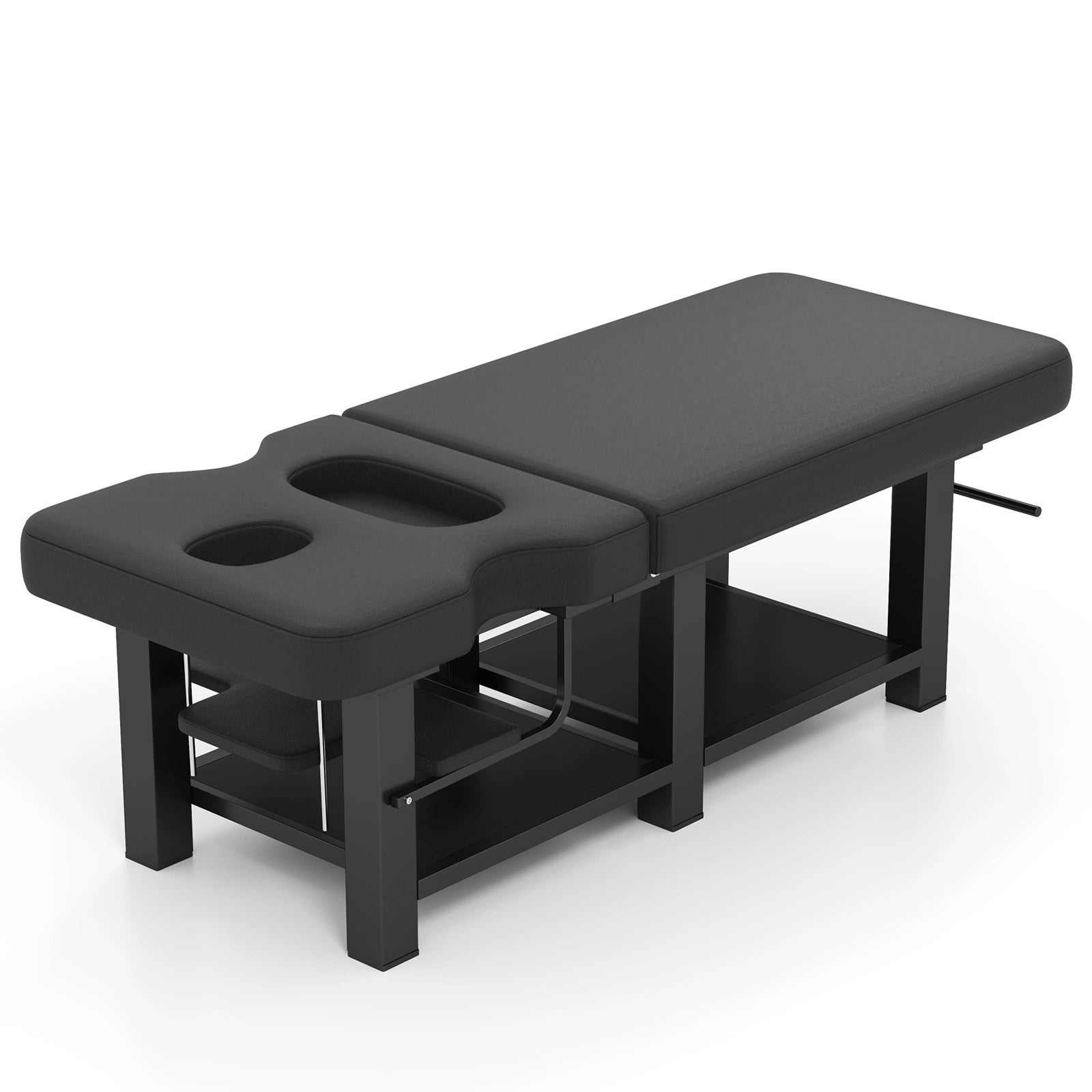 #2085 Heavy Duty Professional Stationary Massage Table, Wide Spa Facial Bed with Backrest
