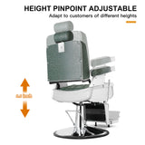 #5274 Silla de peluquero hidráulica reclinable de servicio pesado vintage (verde)