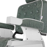 #5274 Silla de peluquero hidráulica reclinable de servicio pesado vintage (verde)